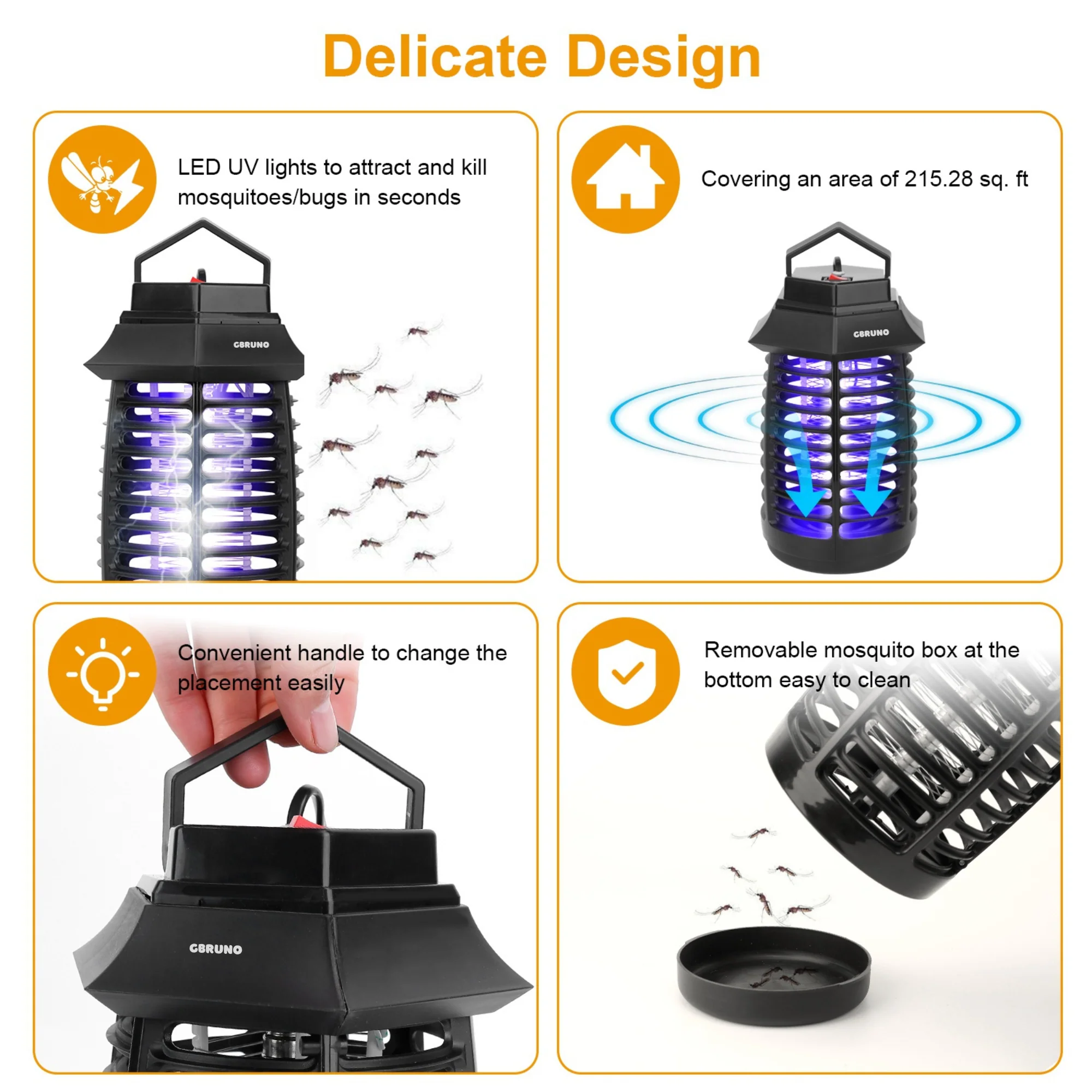 GBruno Bug Zapper Electric UV Mosquito Killer Lamp - Image 4