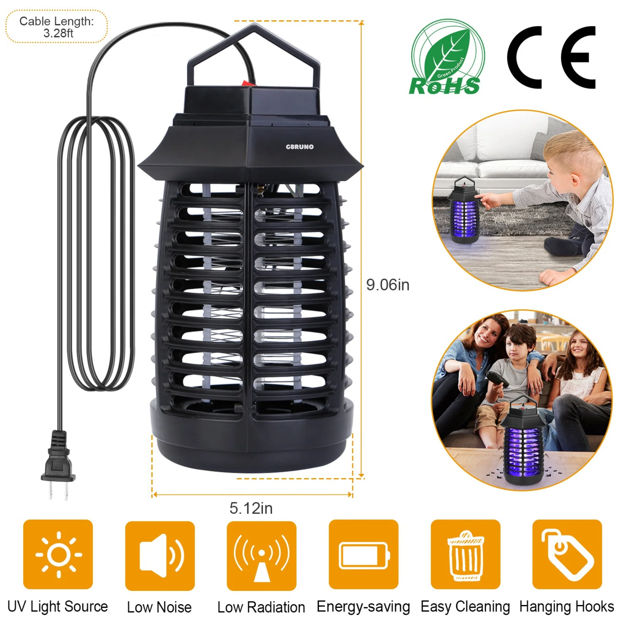 GBruno Bug Zapper Electric UV Mosquito Killer Lamp - Image 5
