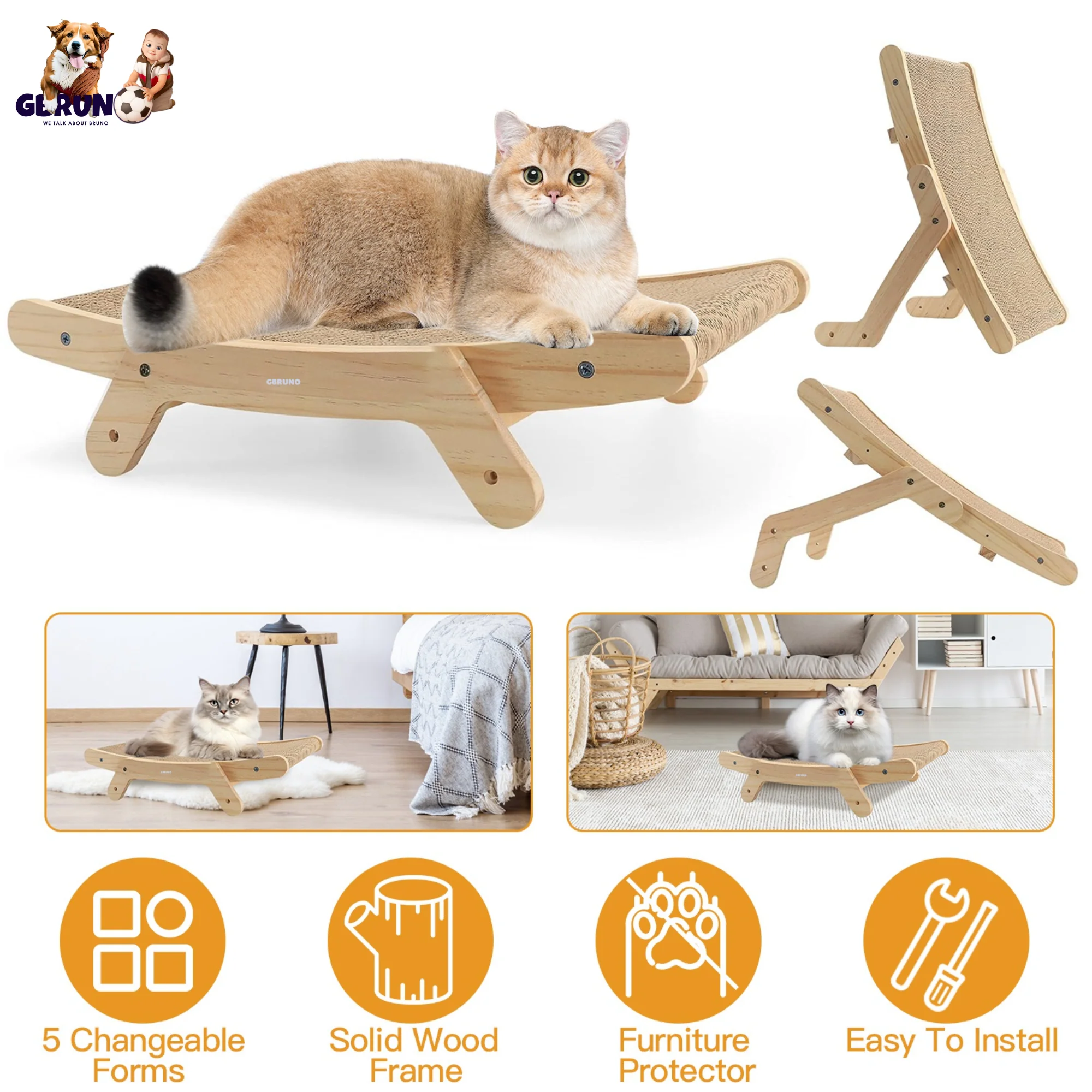 GBruno Cardboard Cat Scratcher - Image 2
