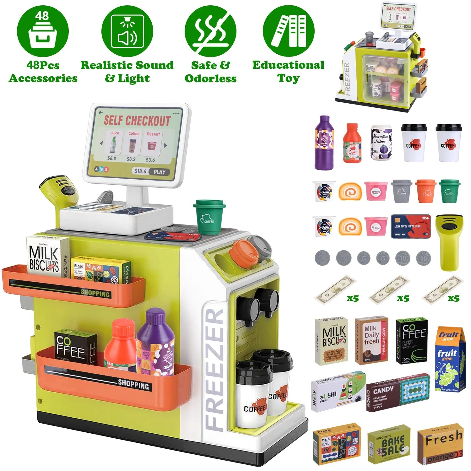 GBruno Cash Register Play Toy Set - Image 2