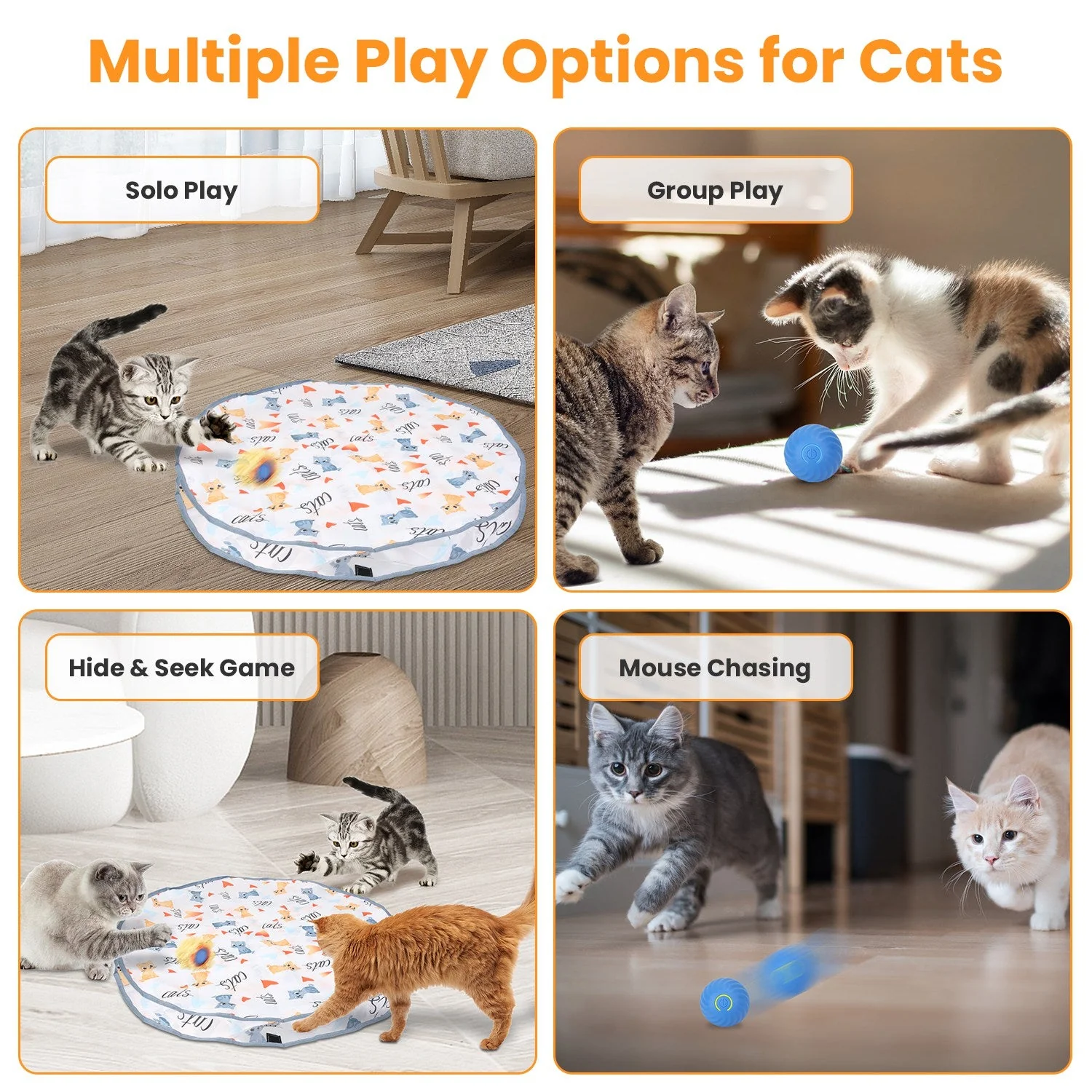 GBruno Cat Toys Ball Fast Rolling - Image 2