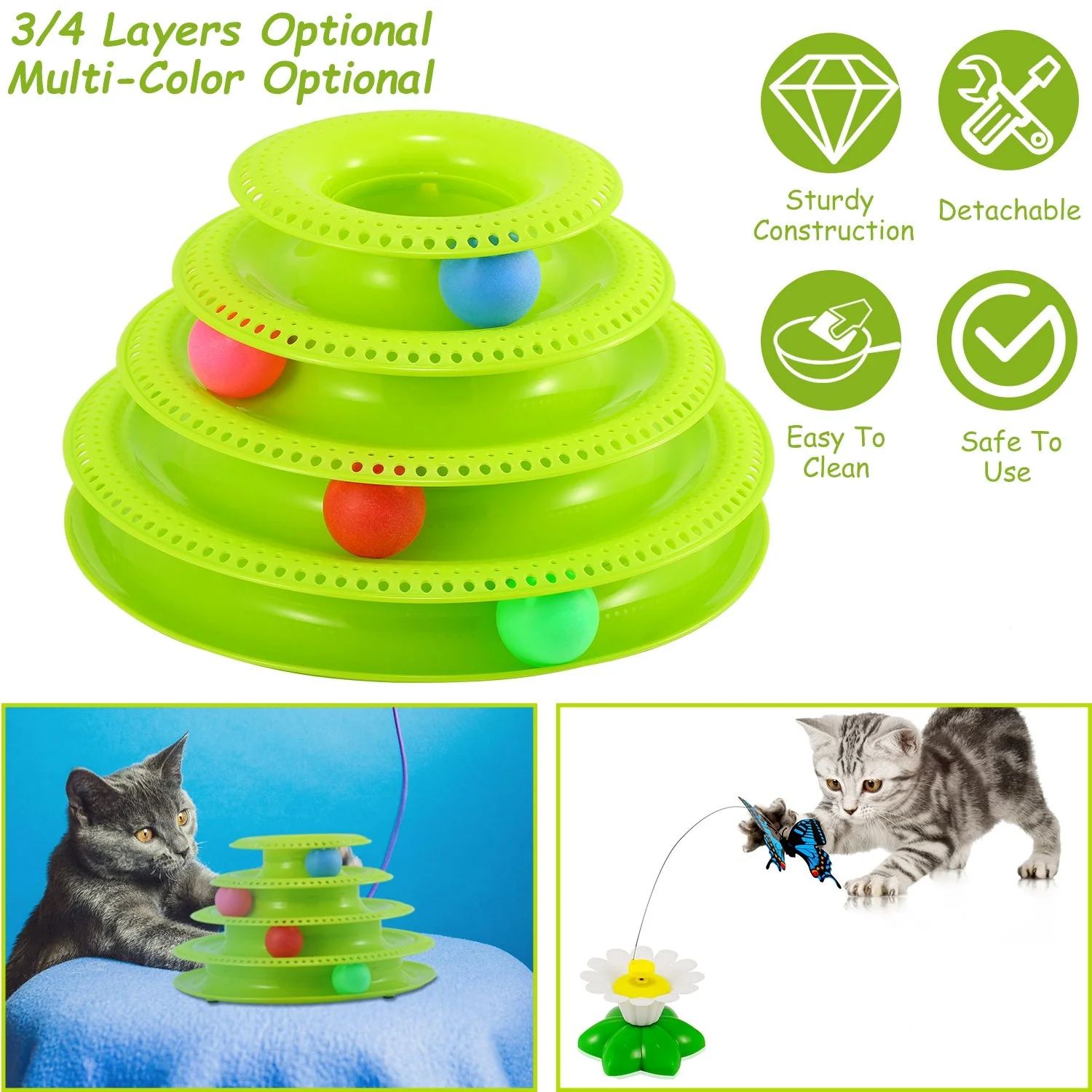 GBruno Cat Track Tower Toys - Image 3