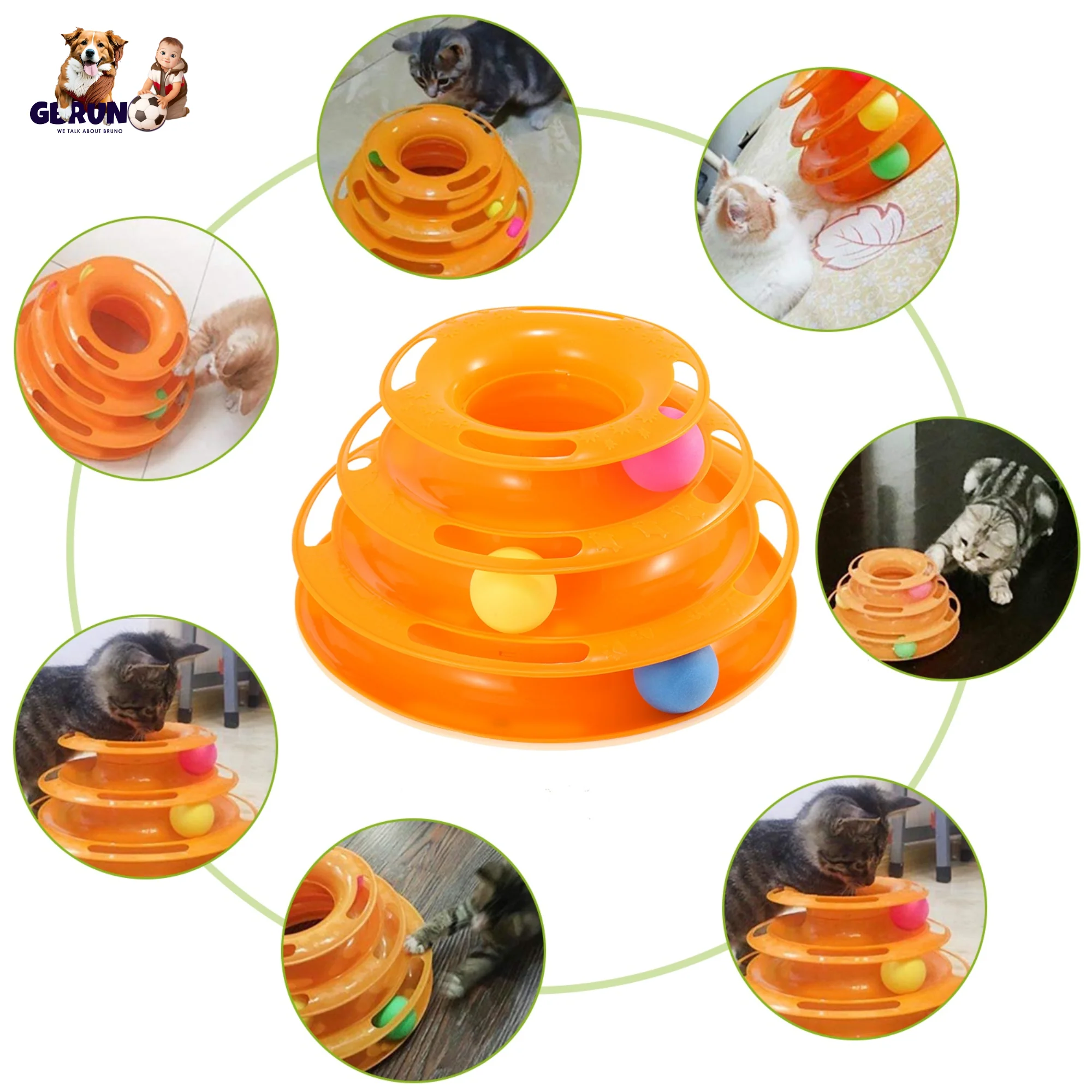 GBruno Cat Track Tower Toys - Image 2