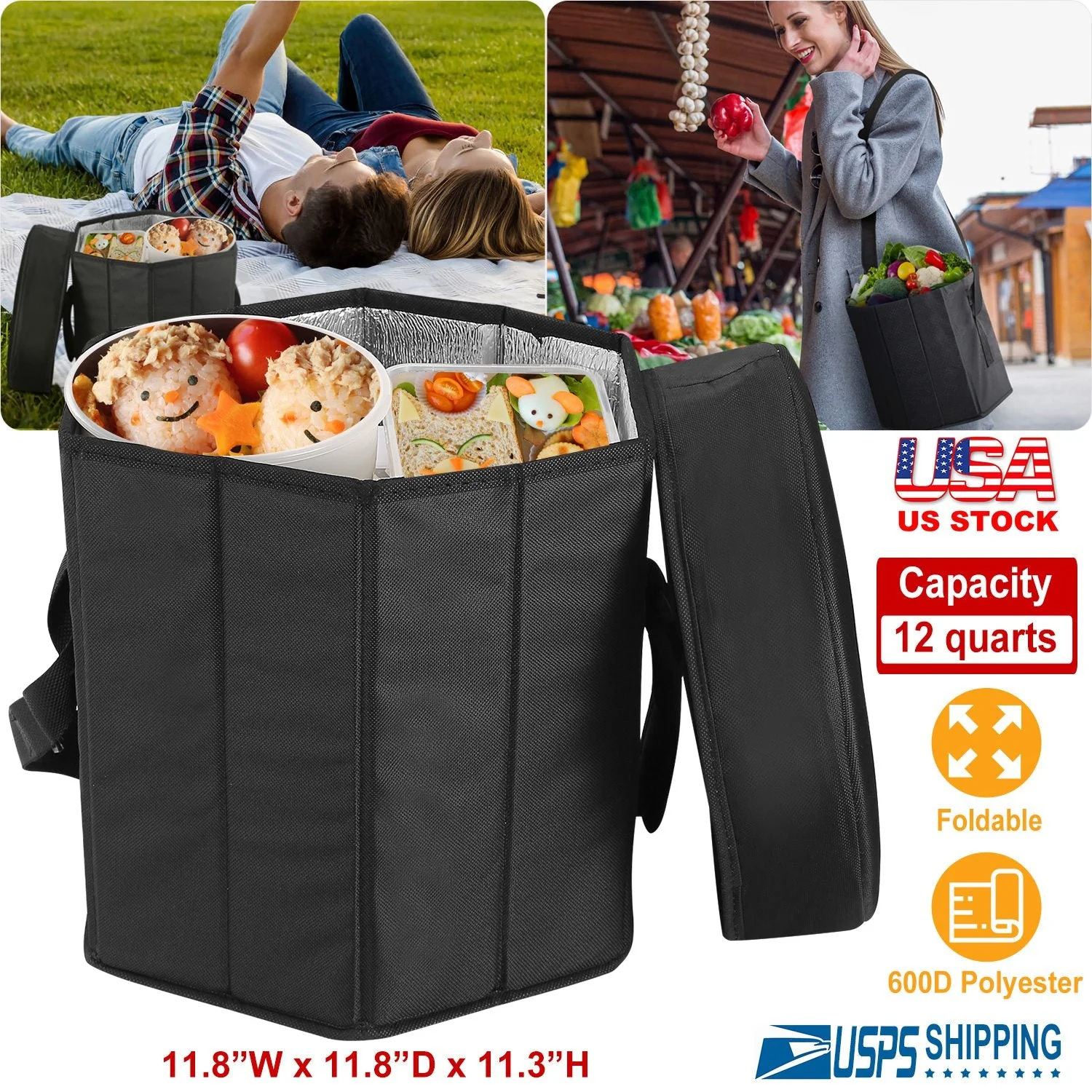 GBruno Collapsible Grocery Cooler Bag - Image 3