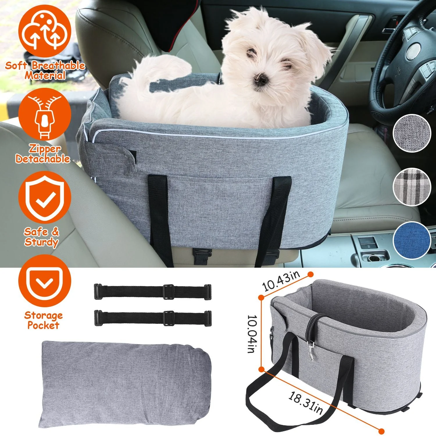 GBruno Console Pet Car Seat - Image 2