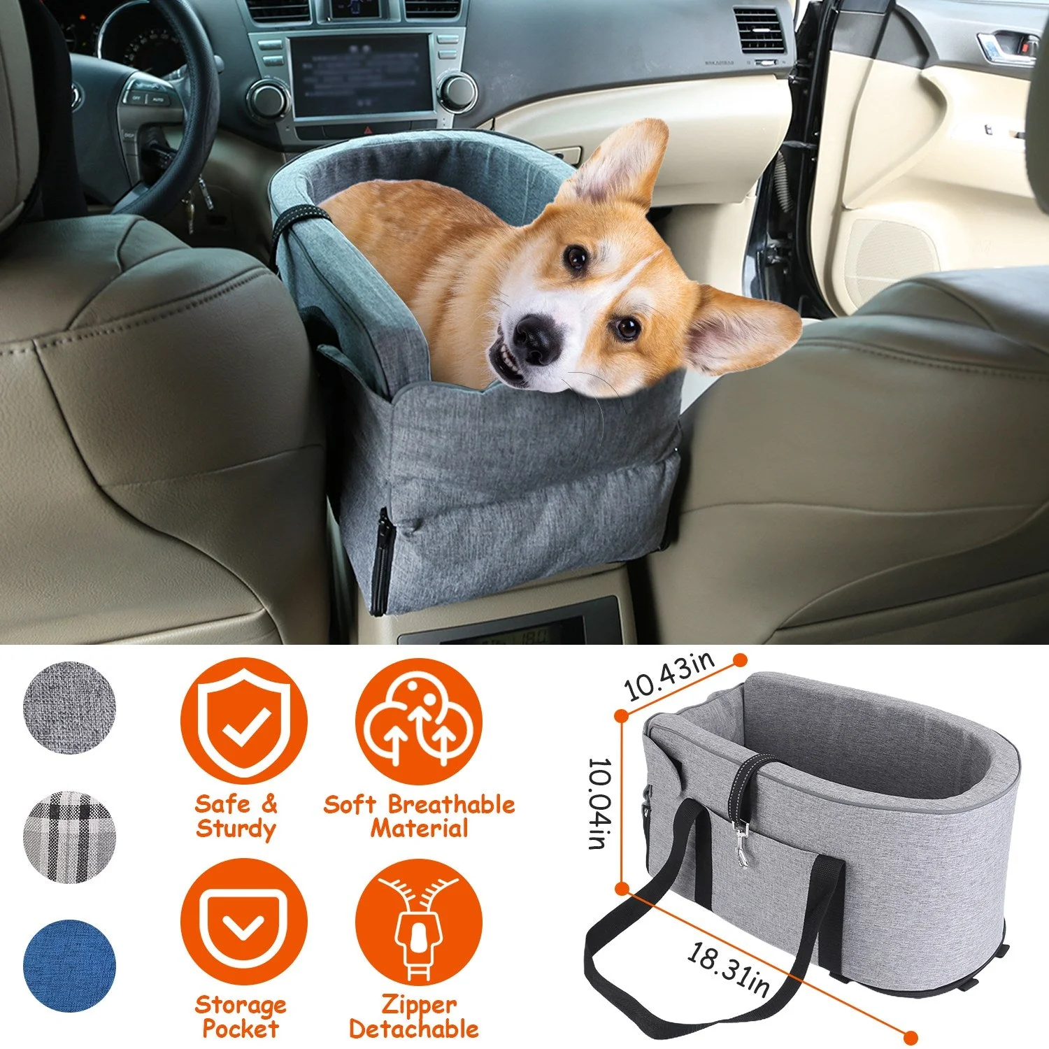 GBruno Console Pet Car Seat - Image 4