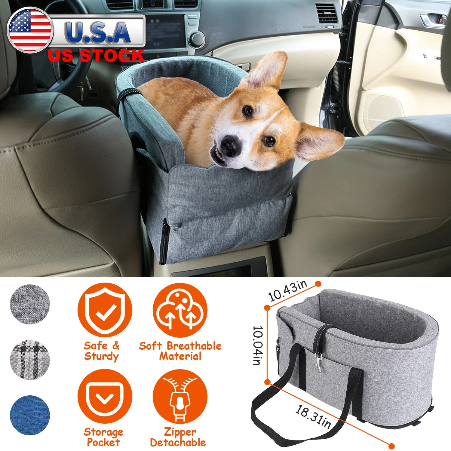 GBruno Console Pet Car Seat - Image 5