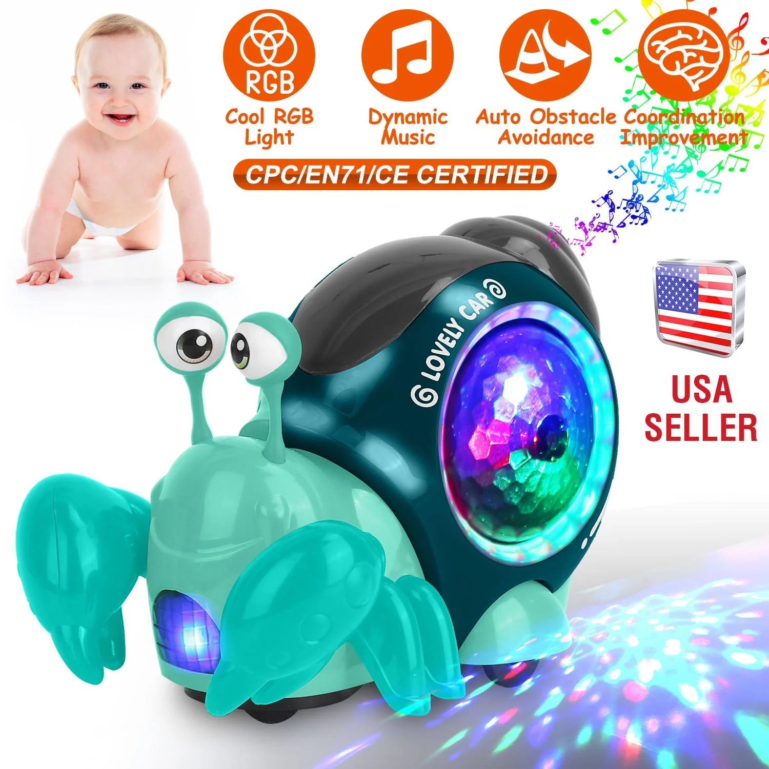 GBruno Crawling Crab Baby Toy - Image 3