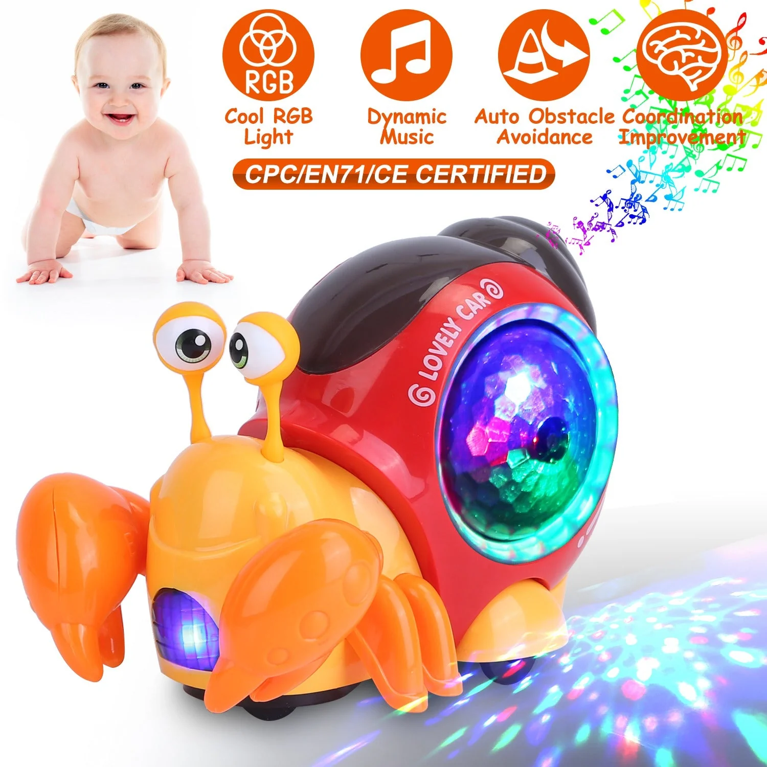 GBruno Crawling Crab Baby Toy - Image 2