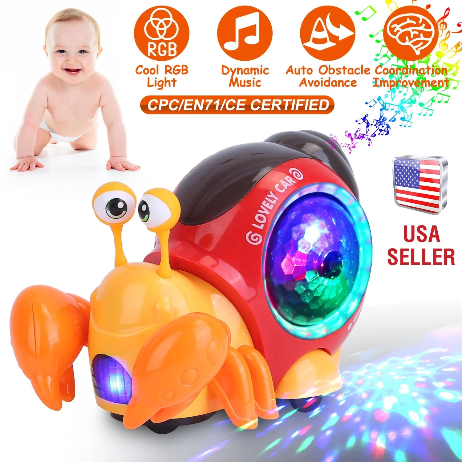 GBruno Crawling Crab Baby Toy - Image 3