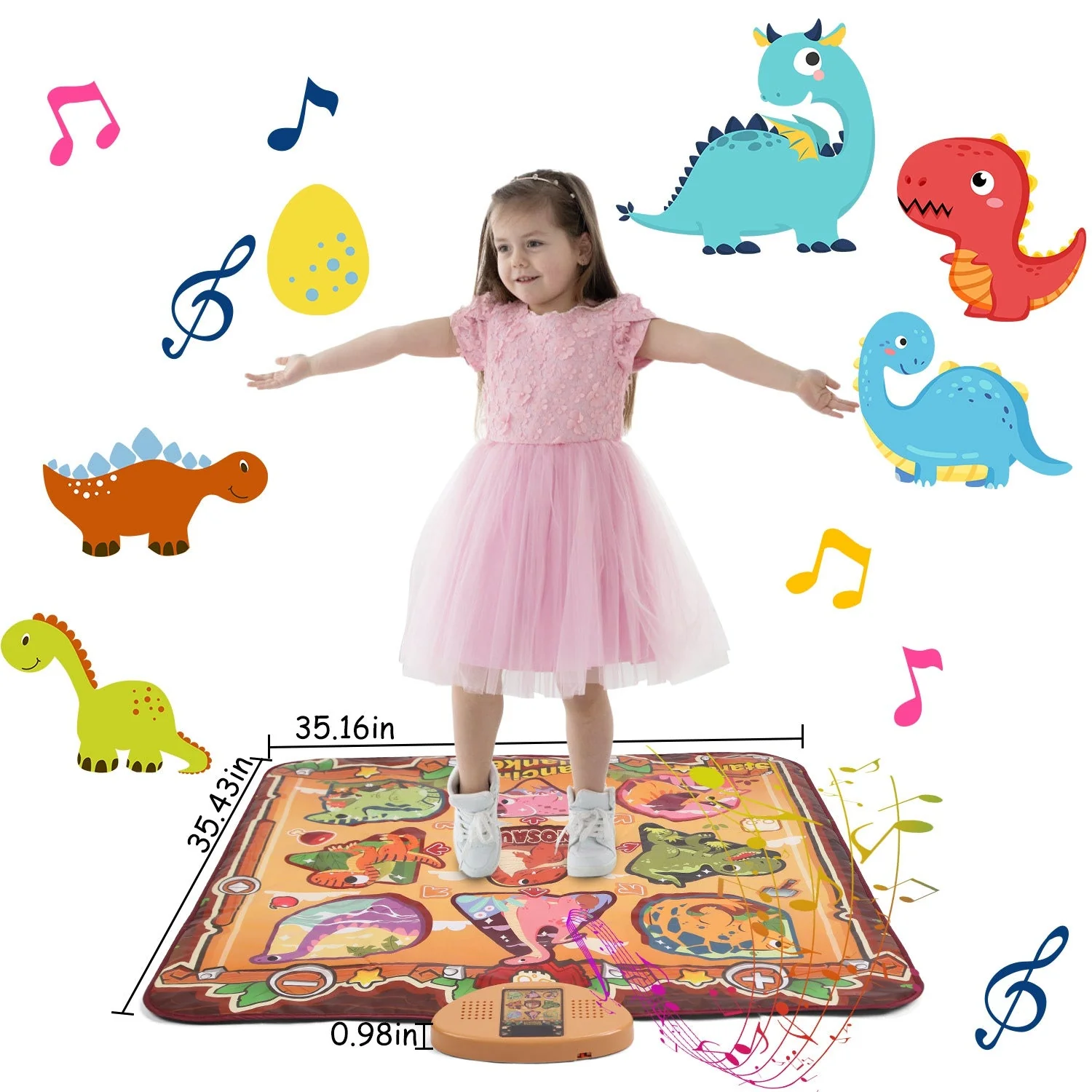GBruno Dinosaur Dance Mat for Kids - Image 2