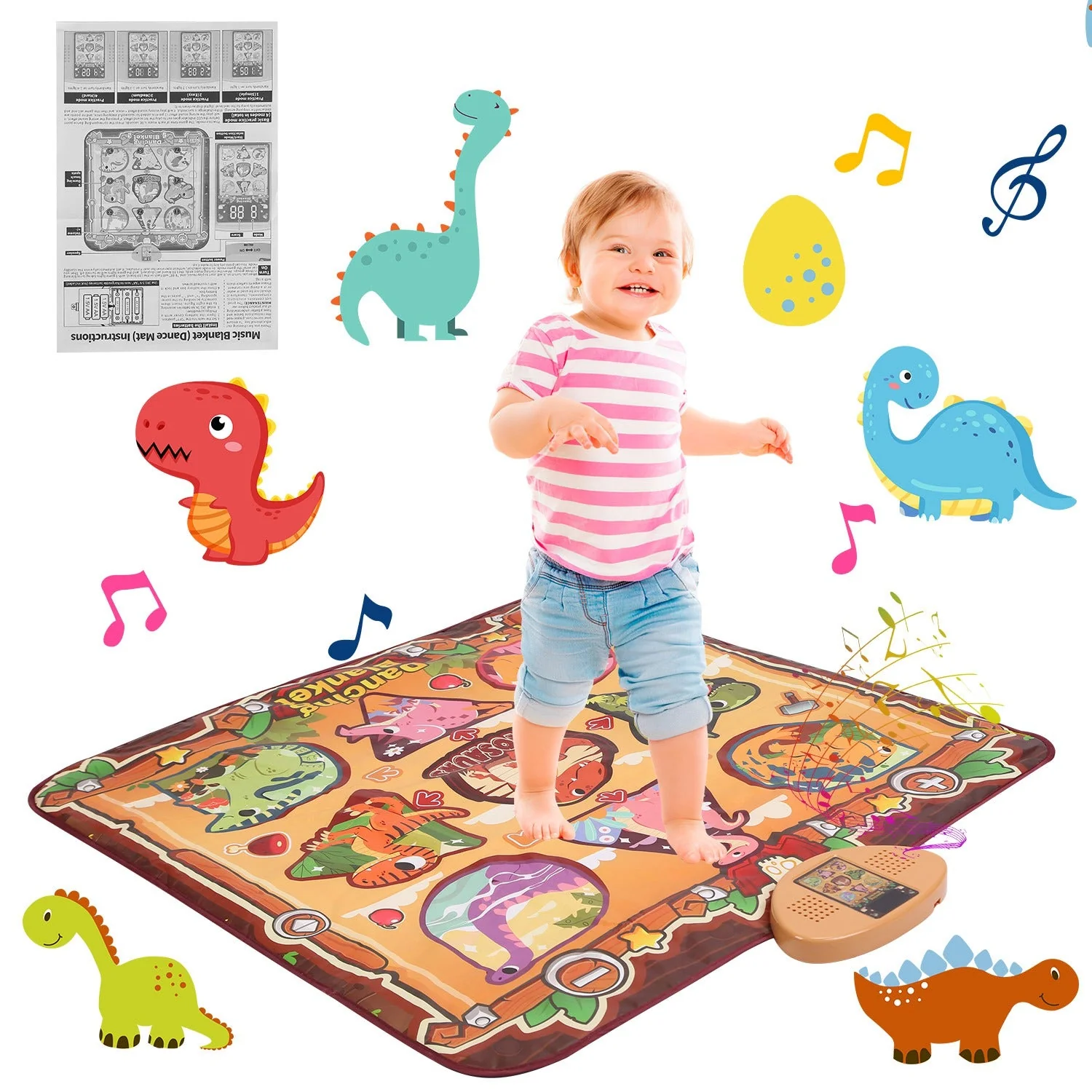 GBruno Dinosaur Dance Mat for Kids - Image 3