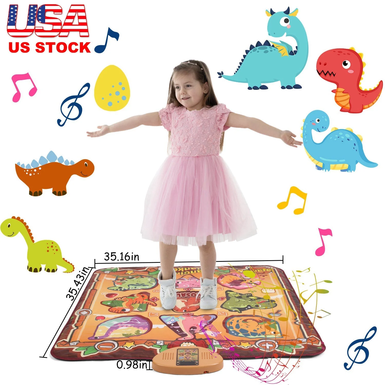 GBruno Dinosaur Dance Mat for Kids - Image 5