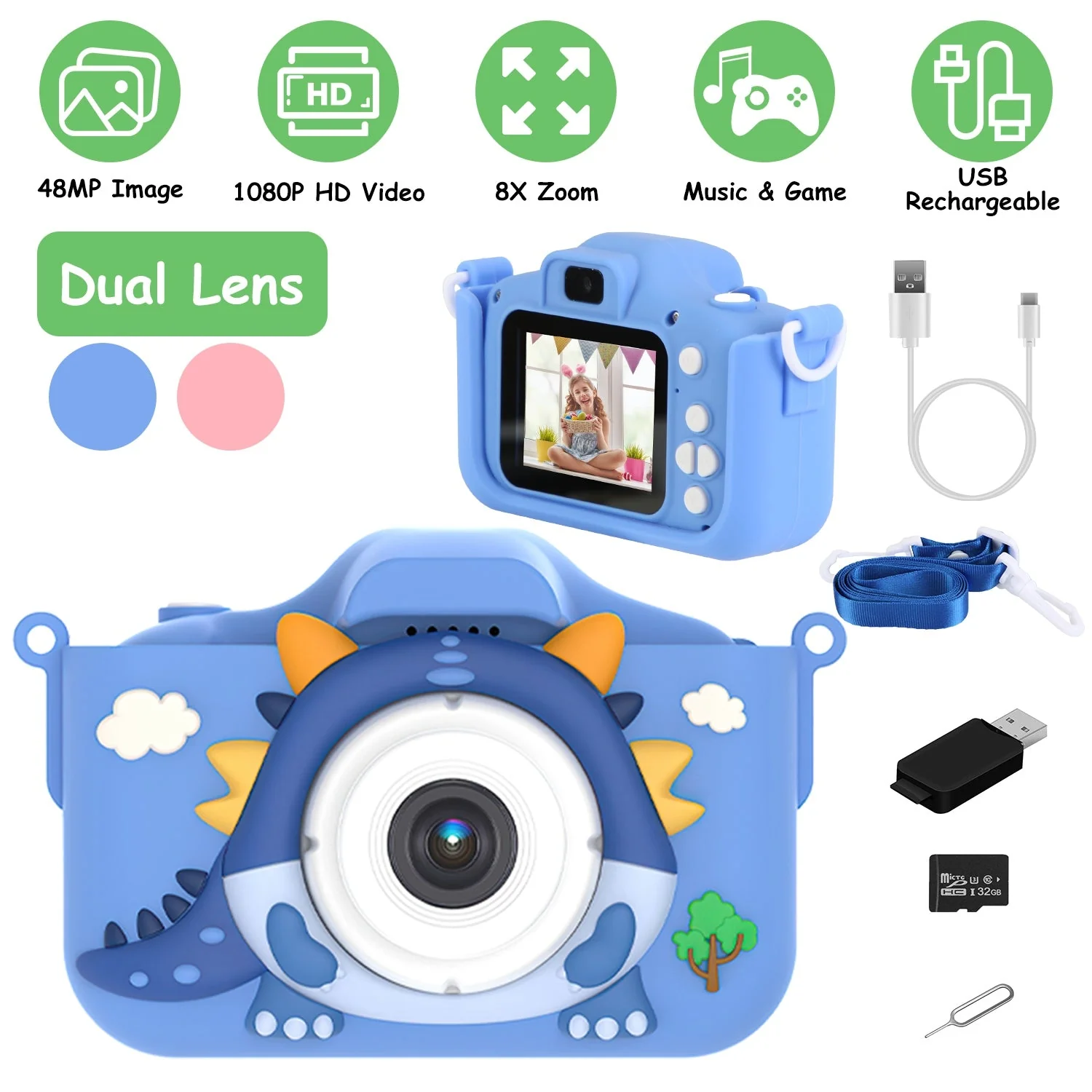 GBruno Dinosaur Kids Selfie Camera - Image 3