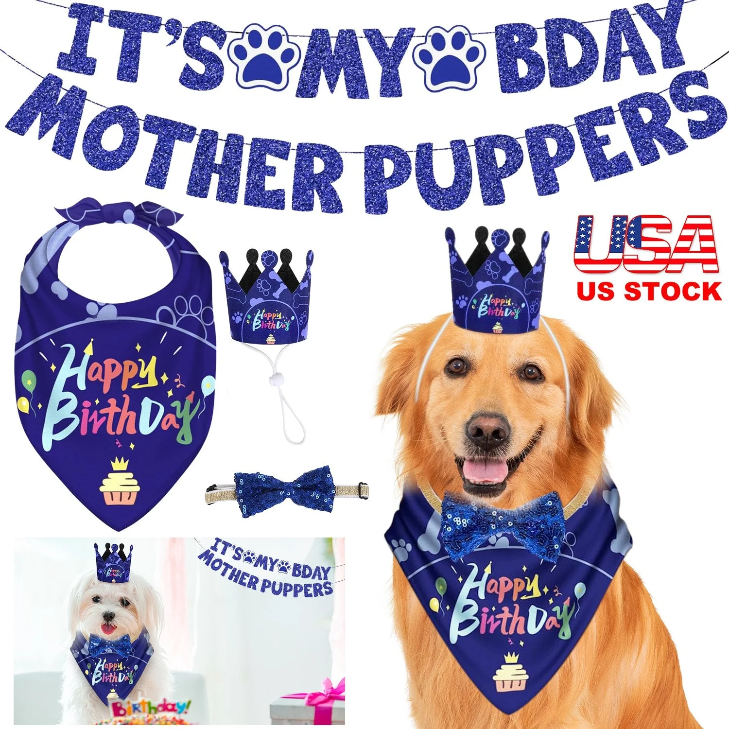 GBruno Dog Birthday Bandana Hat - Image 4