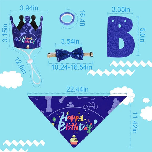 GBruno Dog Birthday Bandana Hat - Image 6