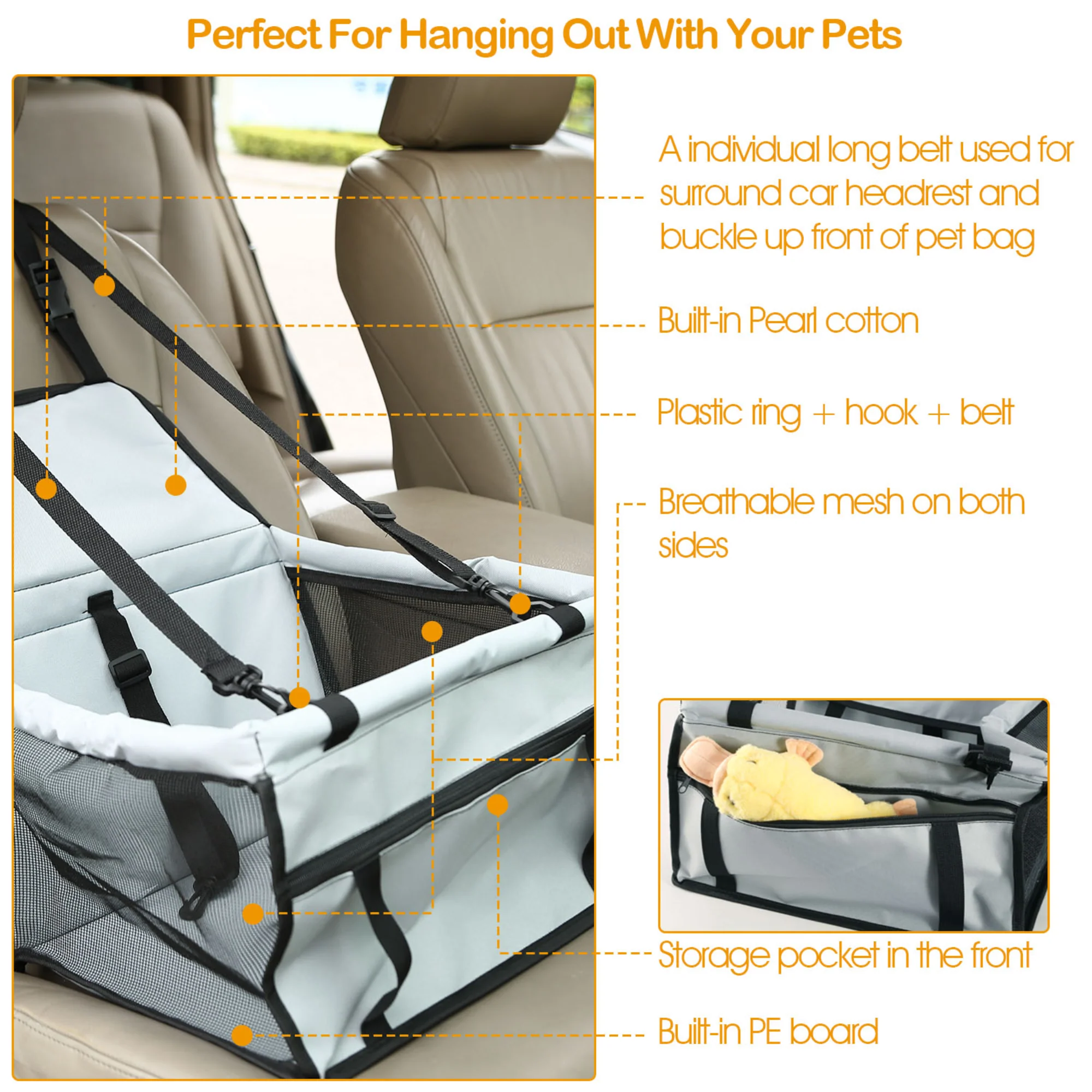 GBruno Dog Booster Car Seat - Image 4