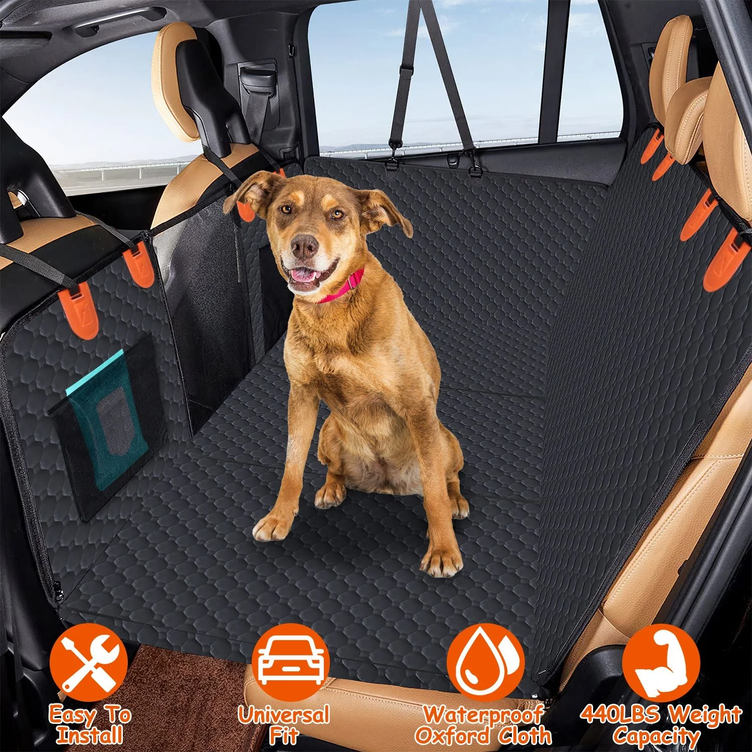 GBruno Dog Car Back Seat Cover - Image 2