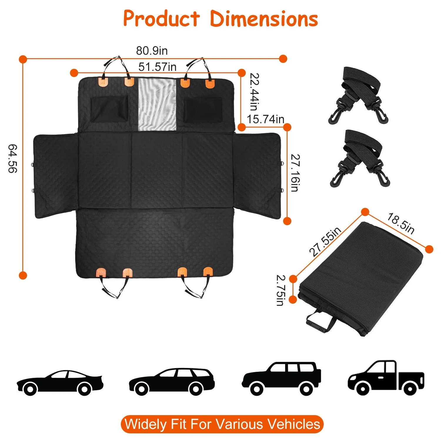GBruno Dog Car Back Seat Cover - Image 5