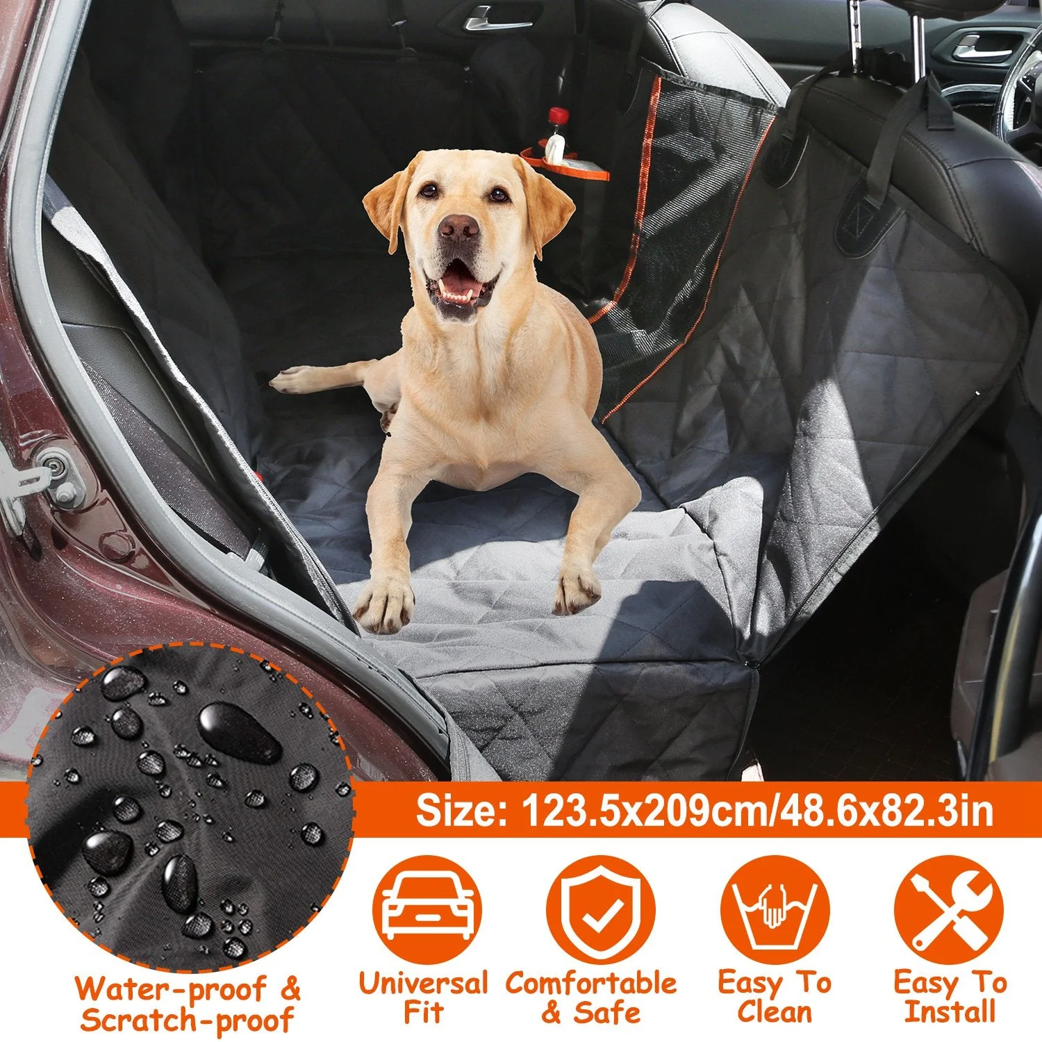 GBruno Dog Car Seat Cover - Image 2