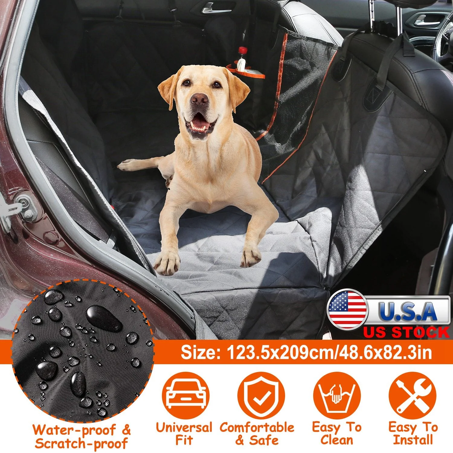 GBruno Dog Car Seat Cover - Image 3
