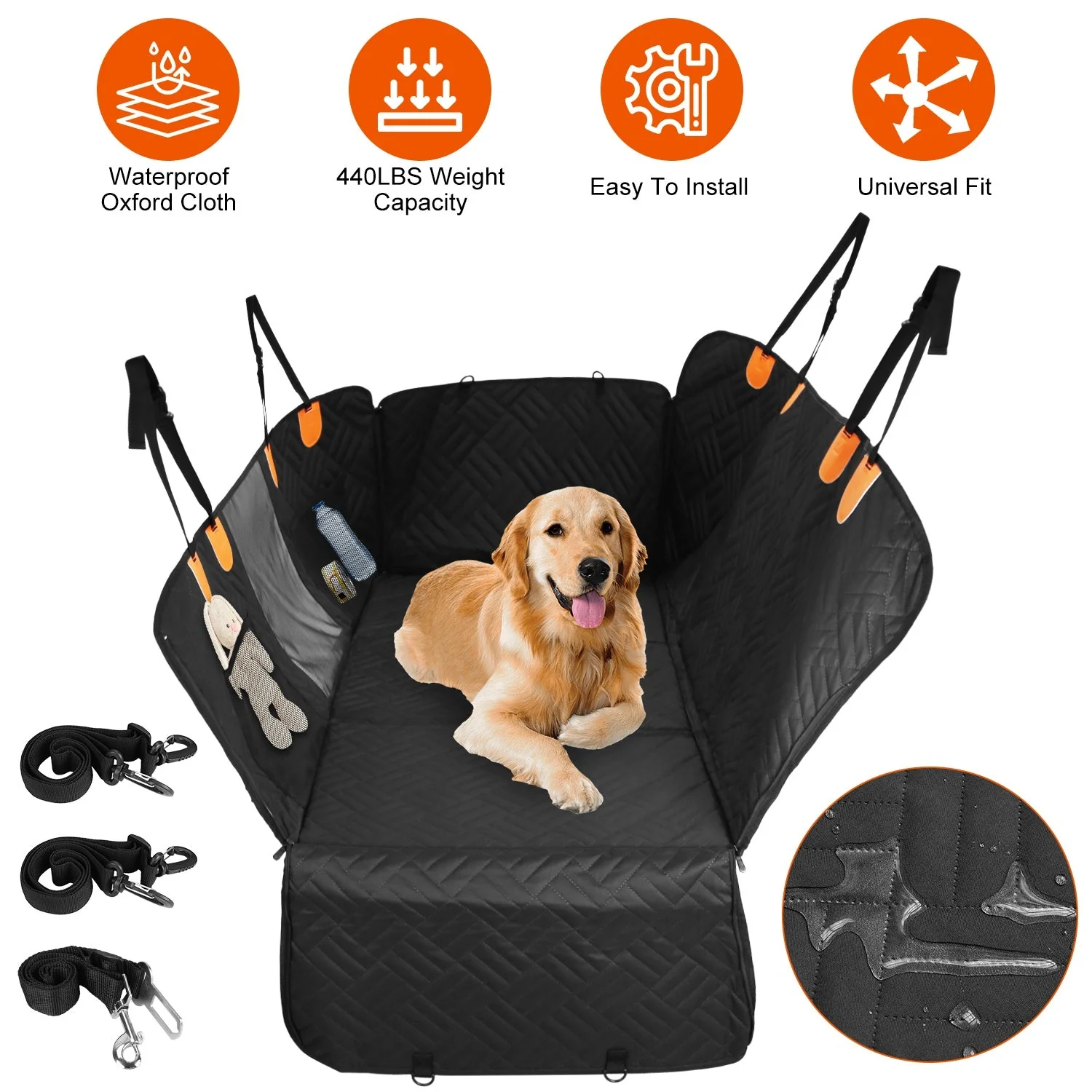 GBruno Dog Car Seat Cover - Image 2