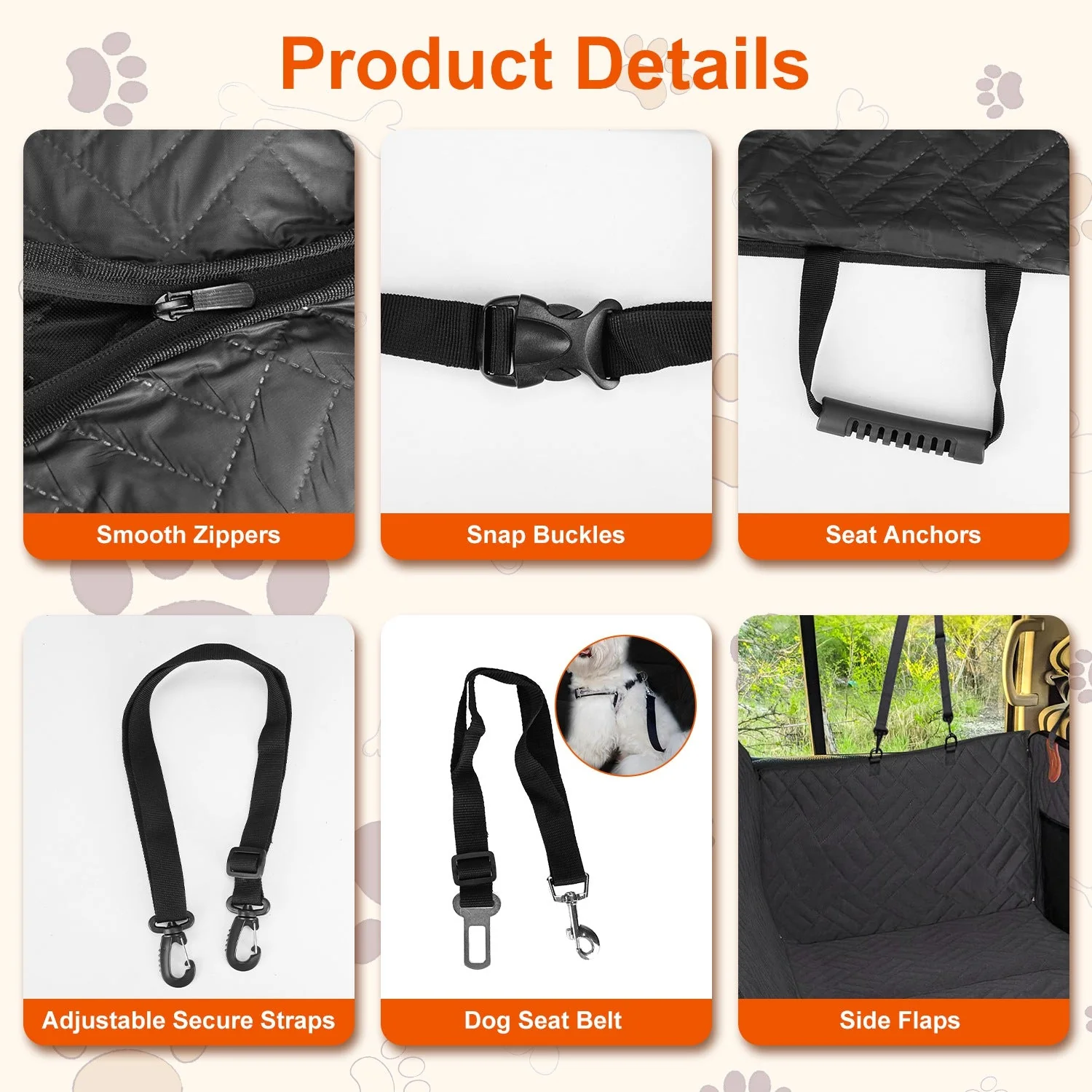 GBruno Dog Car Seat Cover - Image 5