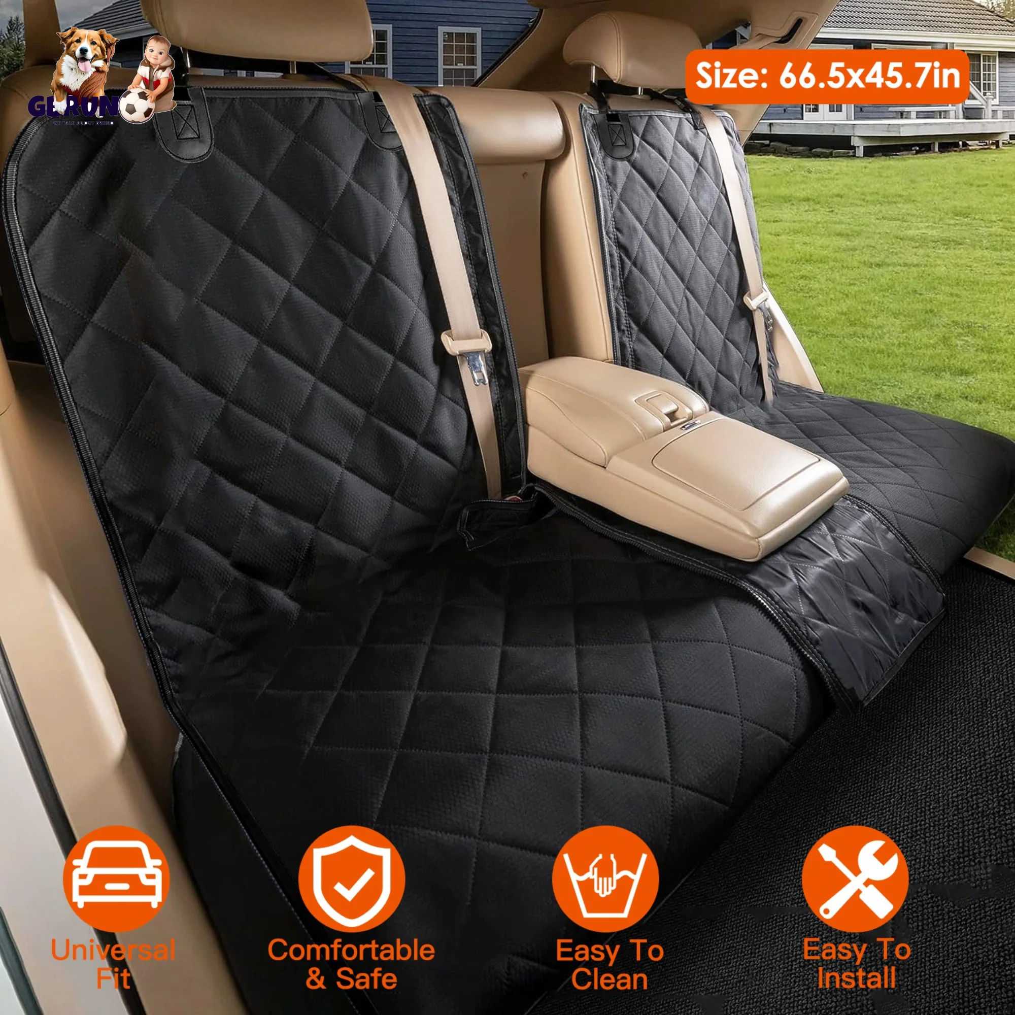 GBruno Dog Car Seat Cover Waterproof - Image 3