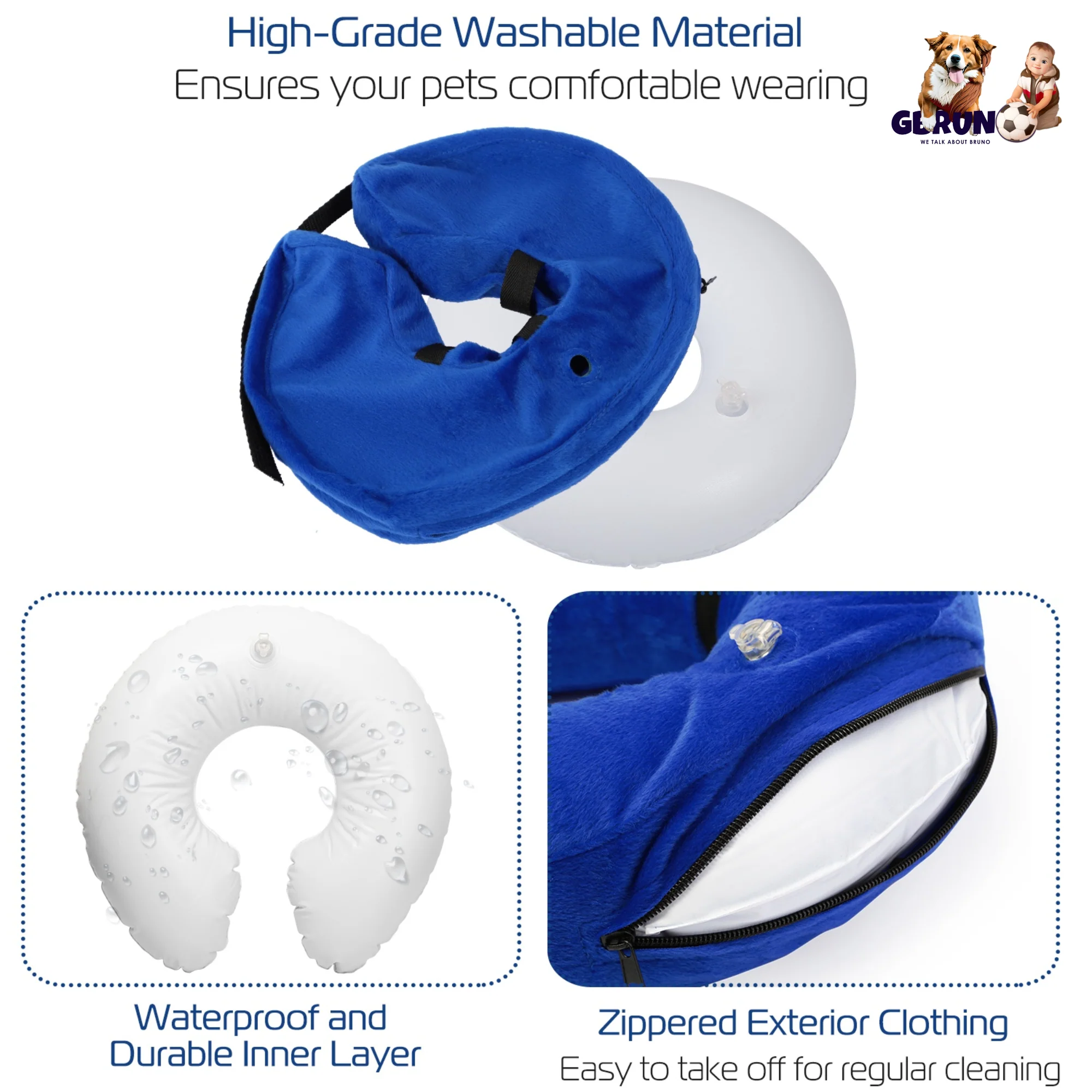 GBruno Dog Protective Inflatable Collar - Image 4