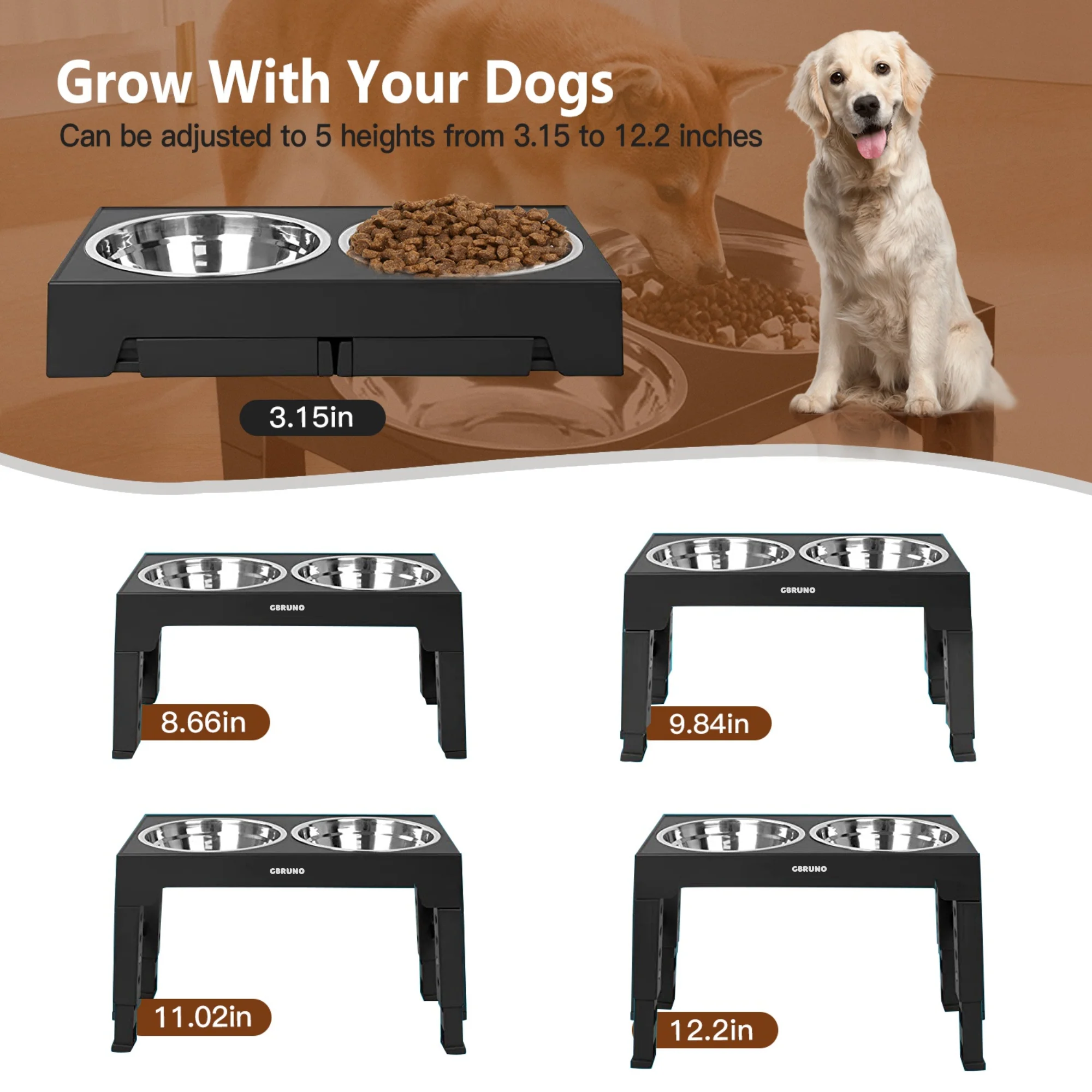GBruno Dog Raised Bowls - Image 4