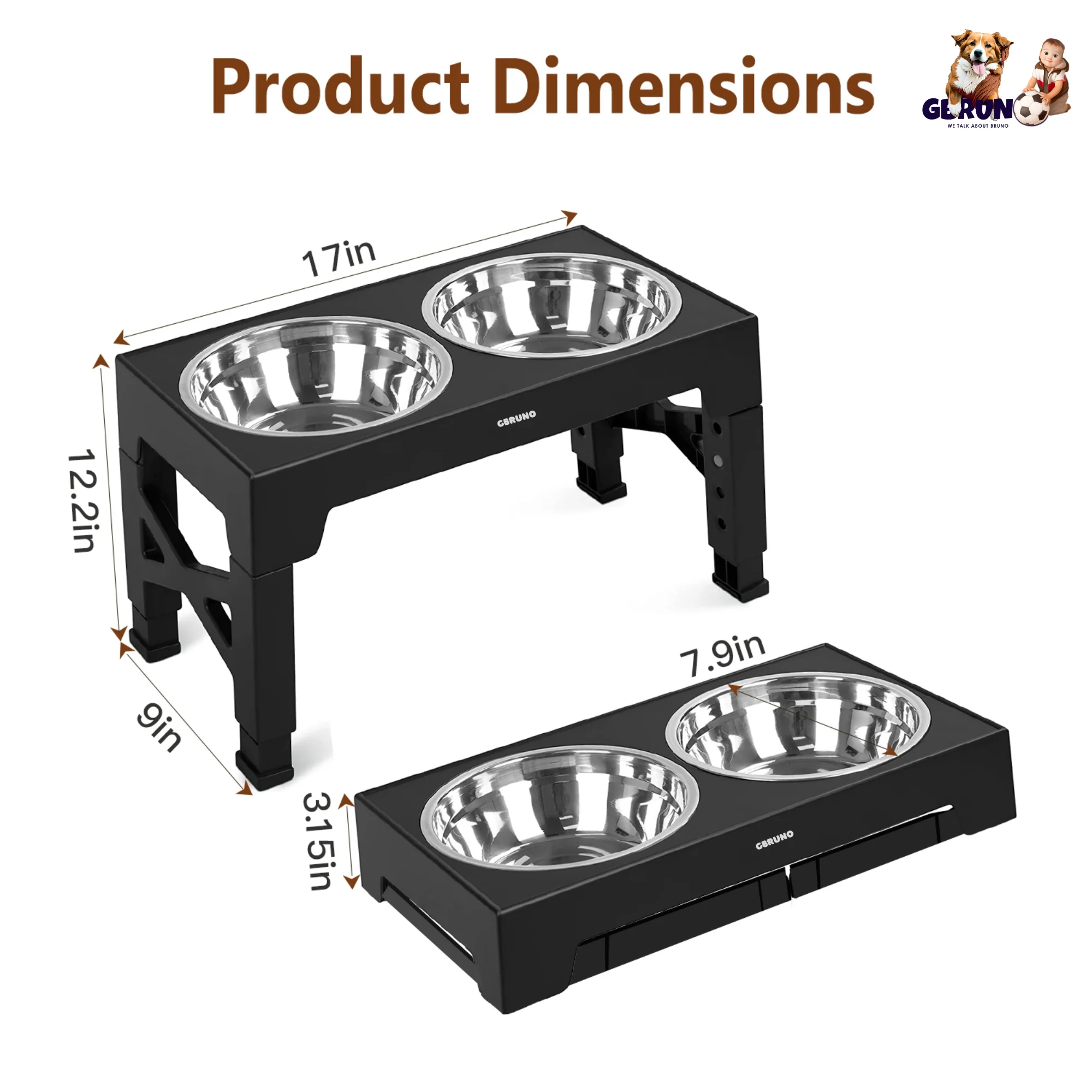 GBruno Dog Raised Bowls - Image 6