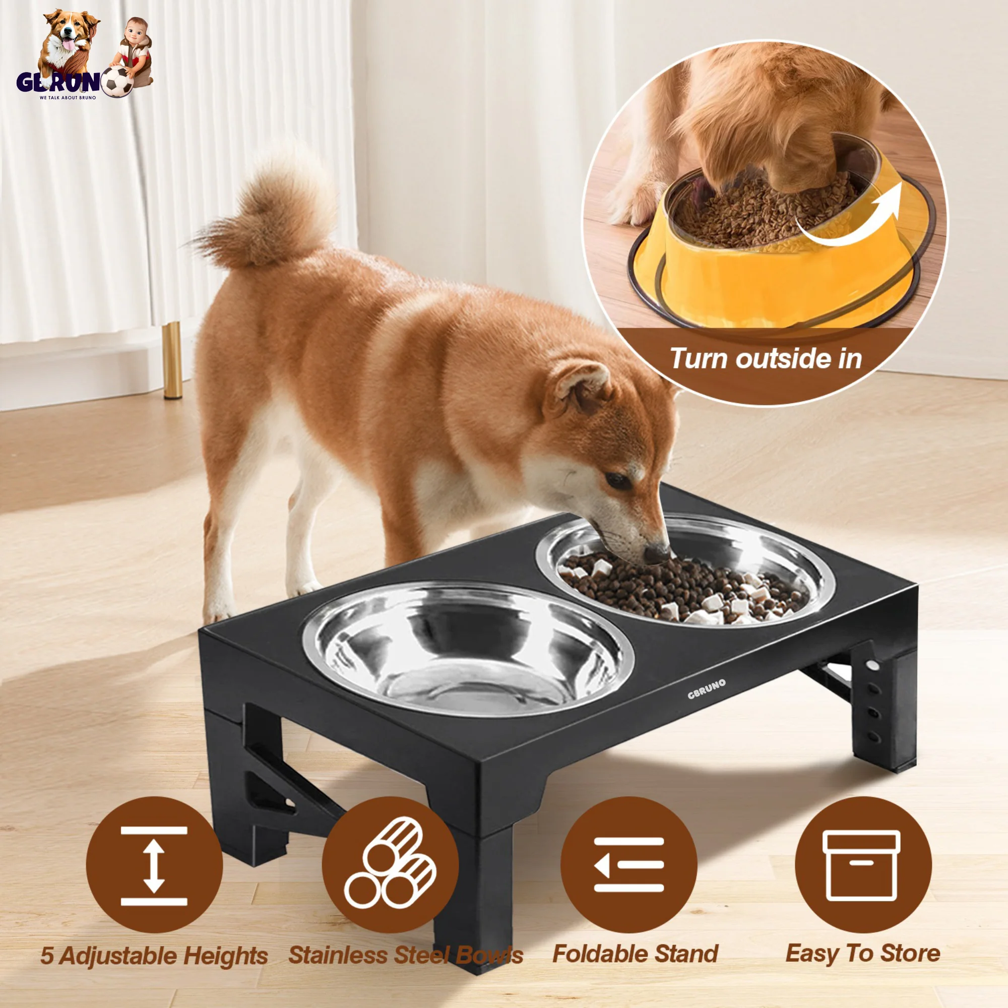 GBruno Dog Raised Bowls - Image 7