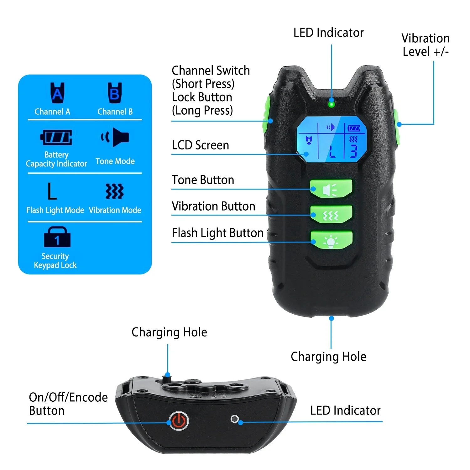 GBruno Dog Training Collar w/ Remote - Image 5