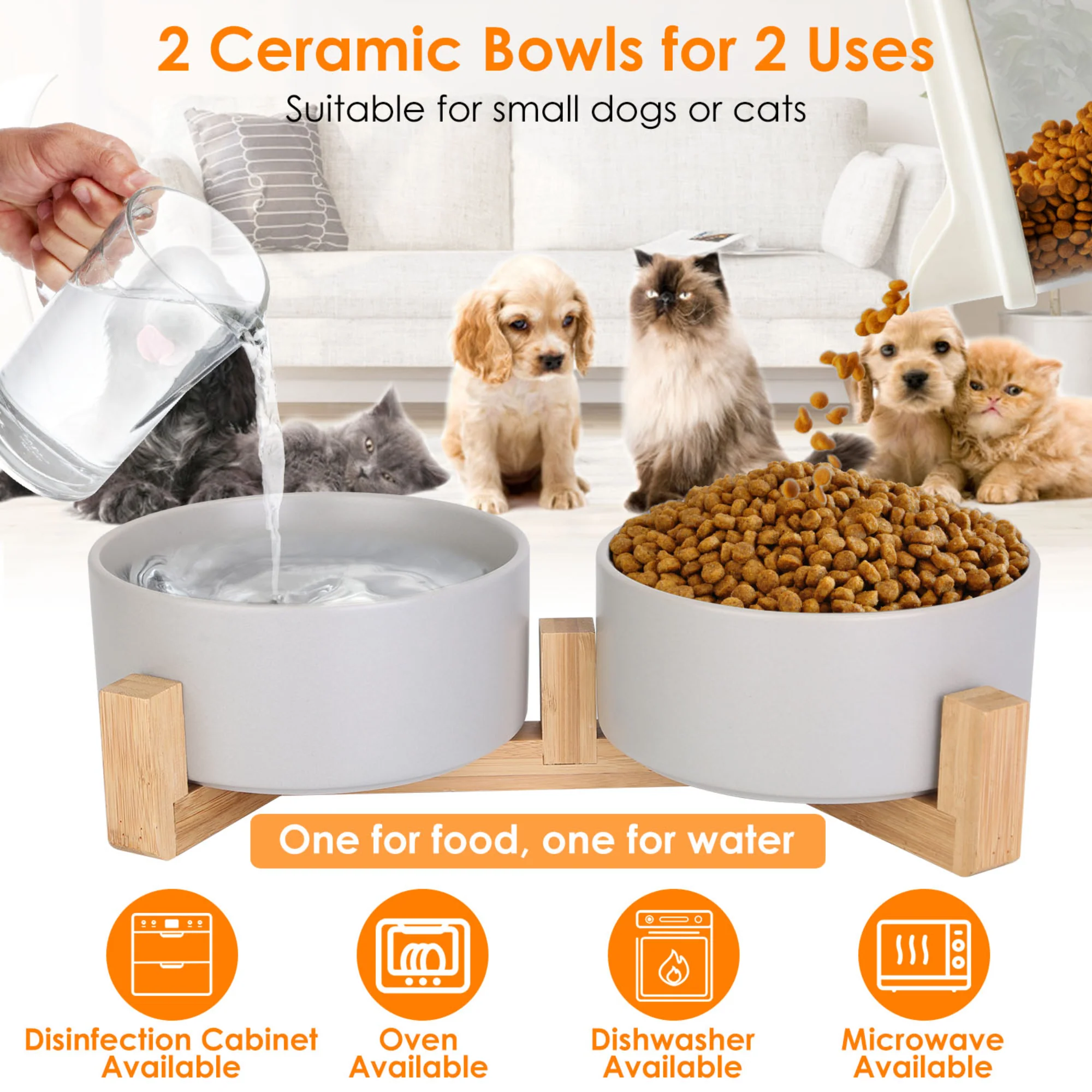 GBruno Double 28.7Oz Ceramic Pet Bowls - Image 4