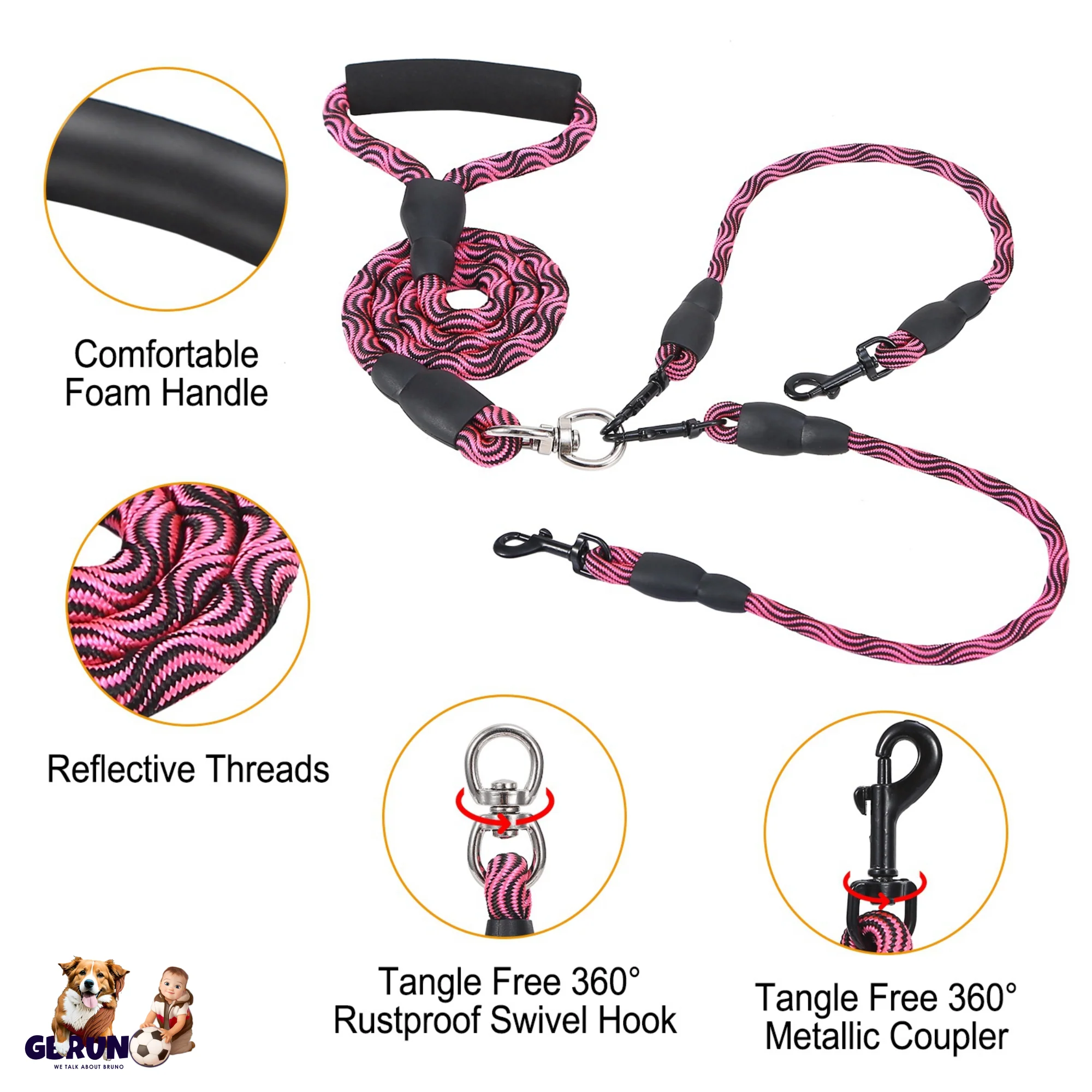 GBruno Double Dogs Leash - Image 4