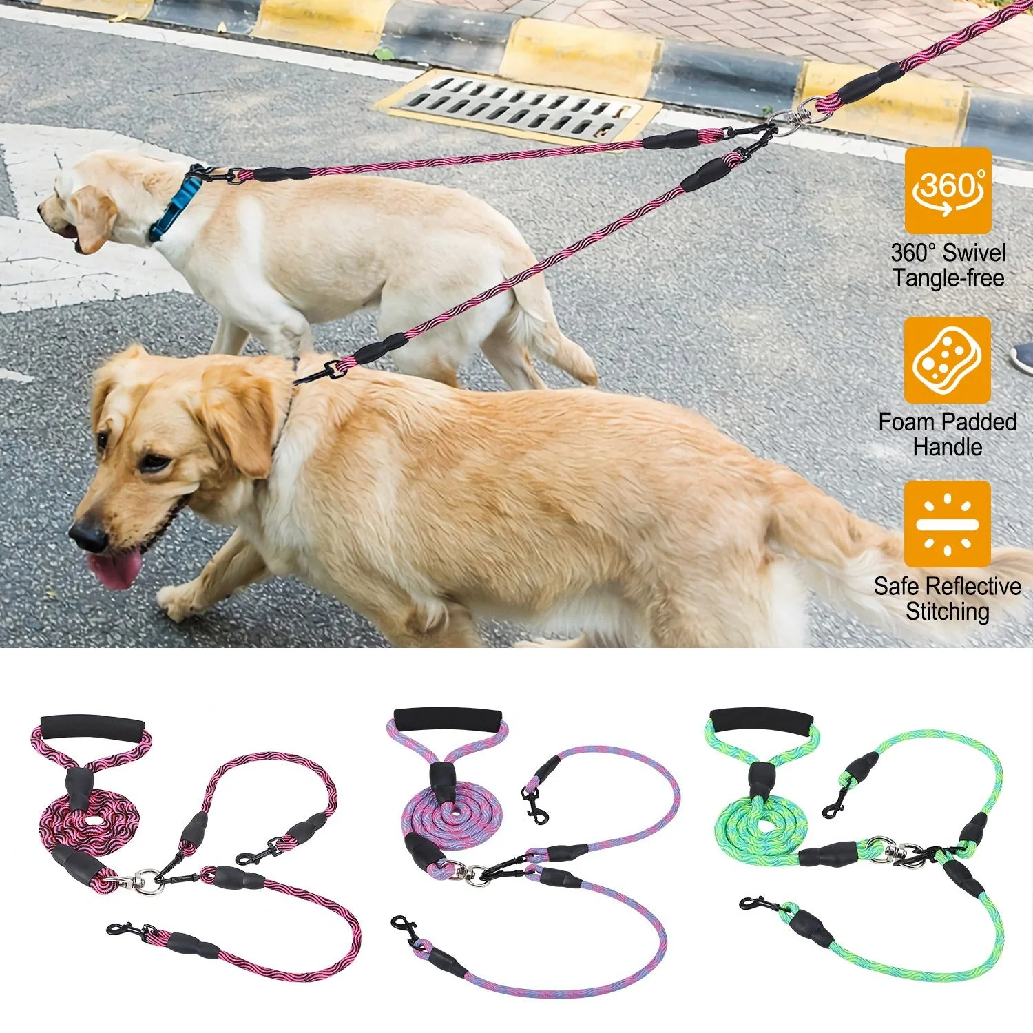 GBruno Double Dogs Leash - Image 3