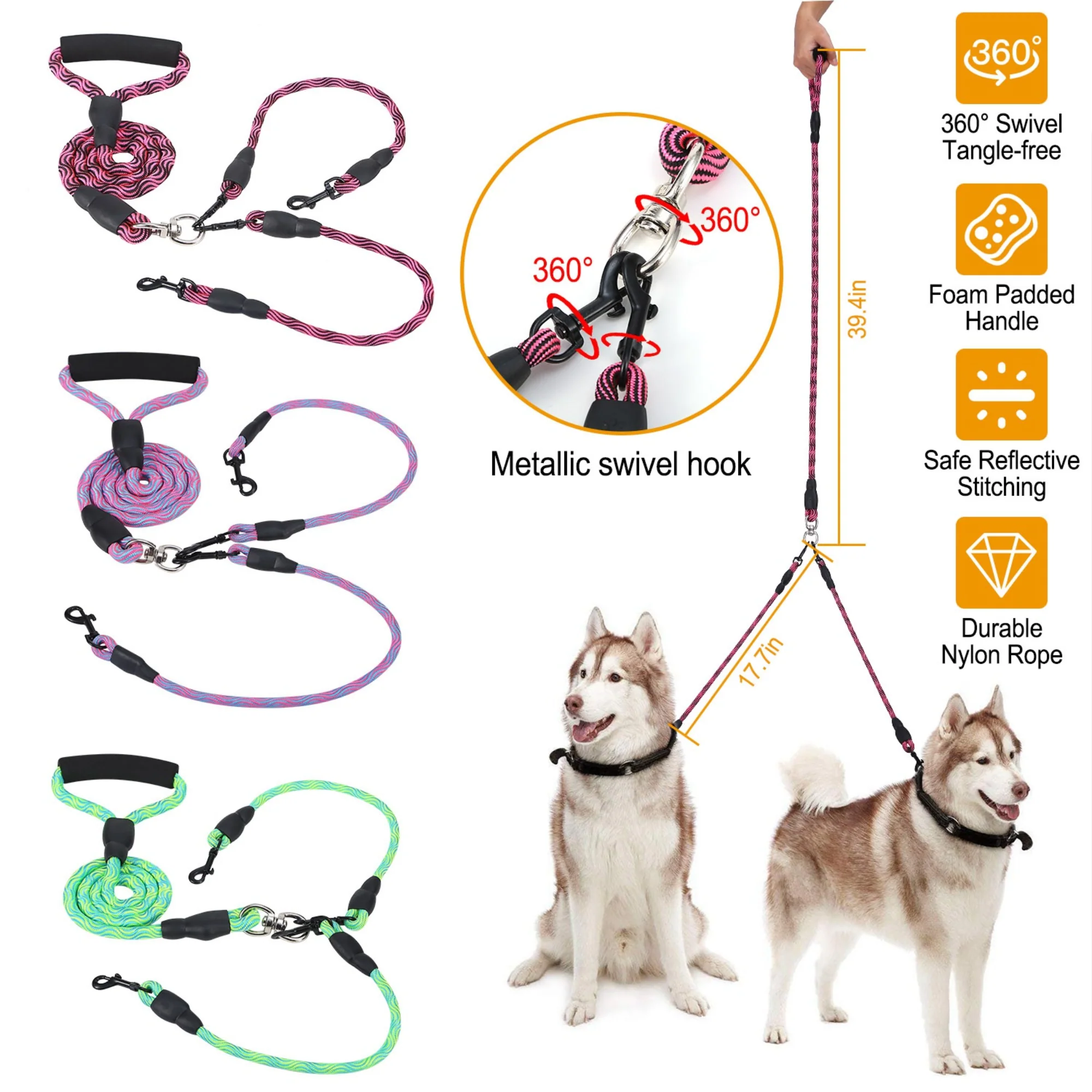 GBruno Double Dogs Leash - Image 2