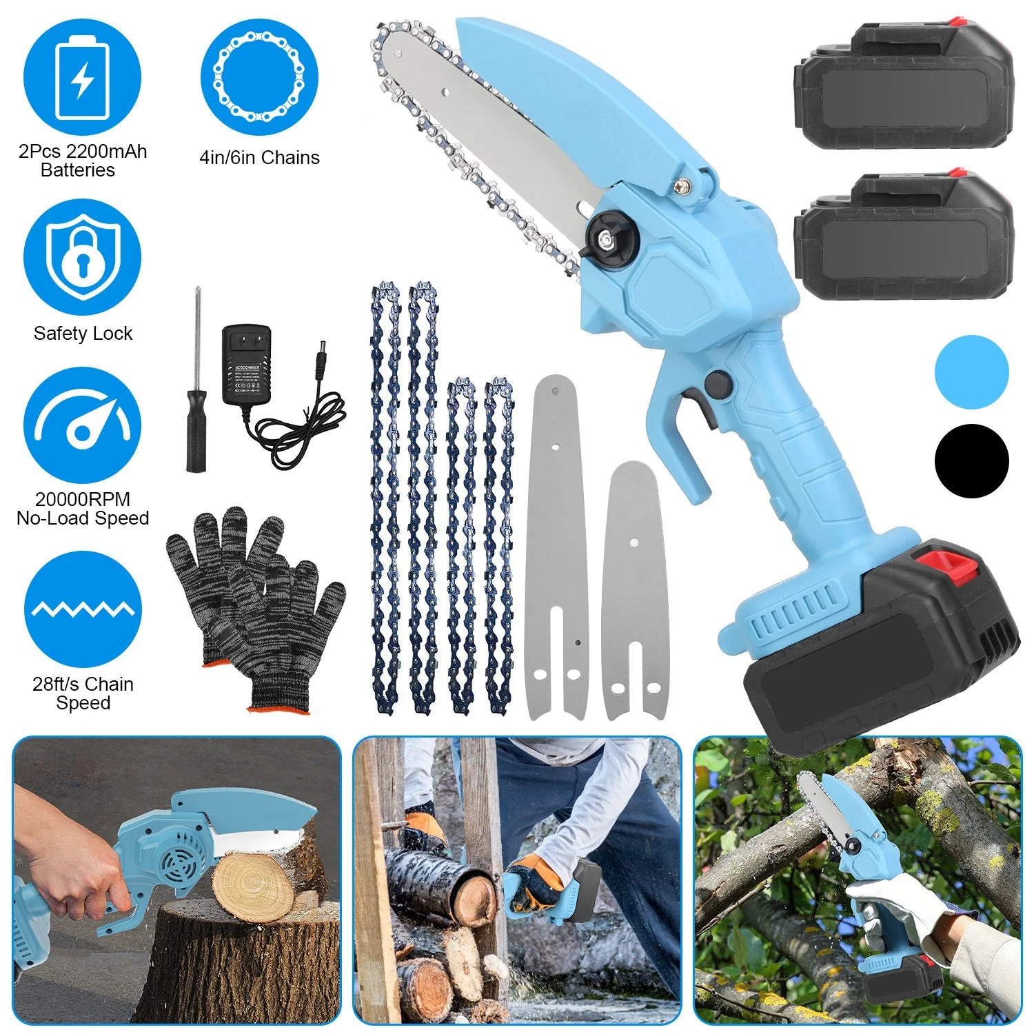 GBruno Electric Mini Chainsaw - Image 2