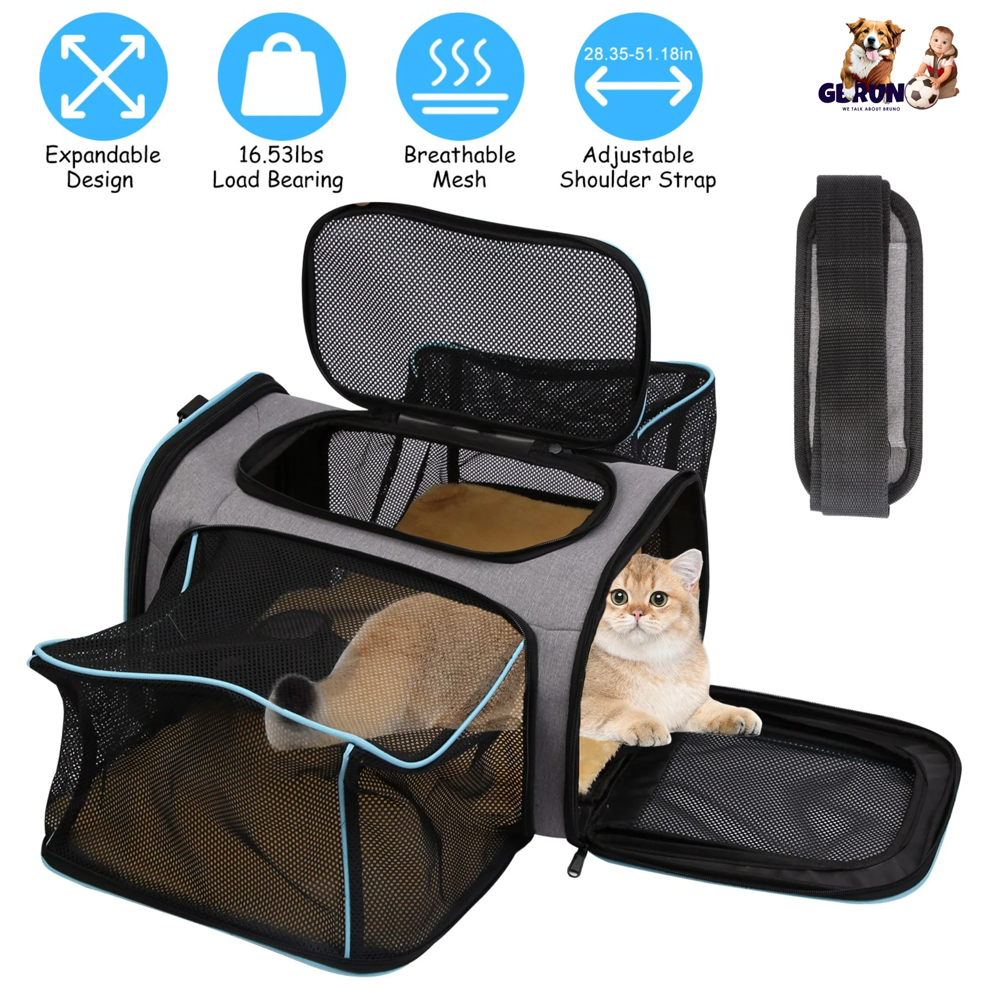 GBruno Expandable Pet Carrier - Image 2
