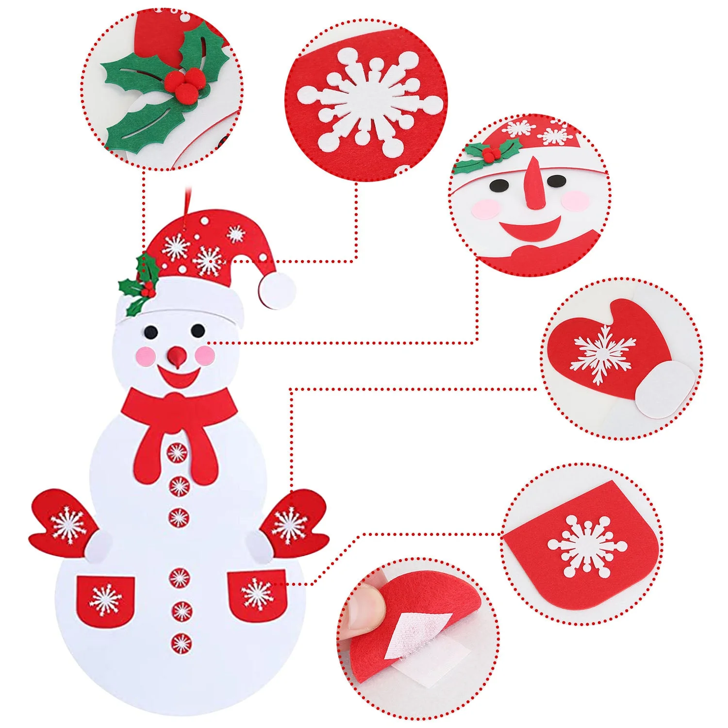 GBruno Felt Christmas Snowman Set - Image 4