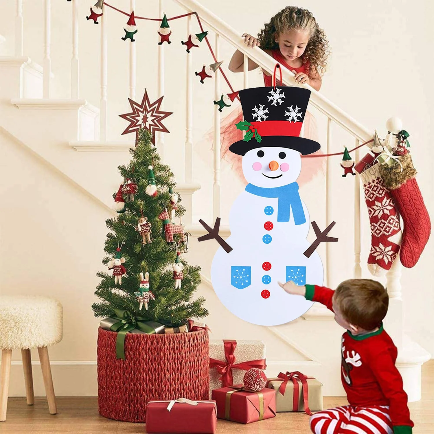 GBruno Felt Christmas Snowman Set - Image 7