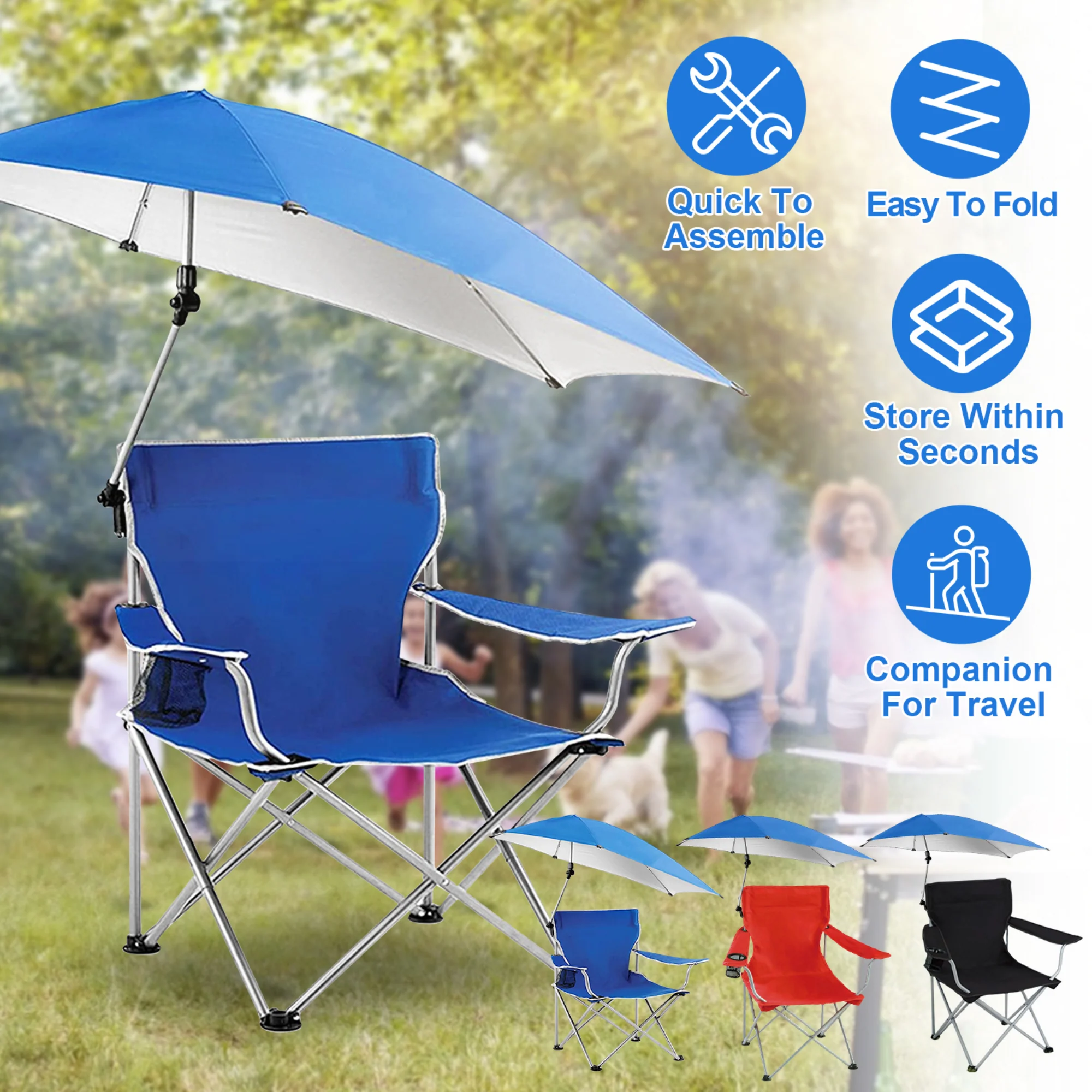 GBruno Foldable Beach Chair - Image 3