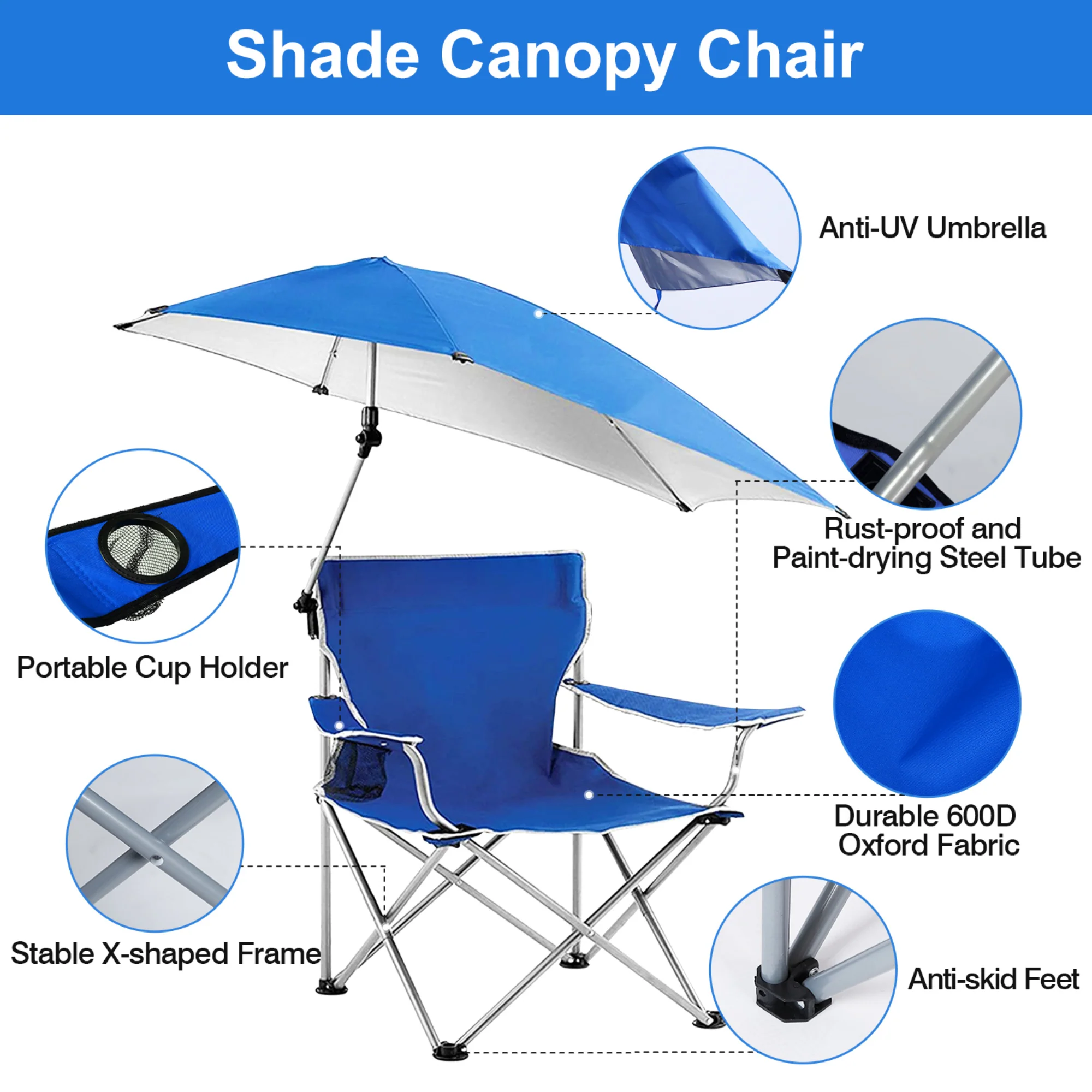 GBruno Foldable Beach Chair - Image 4