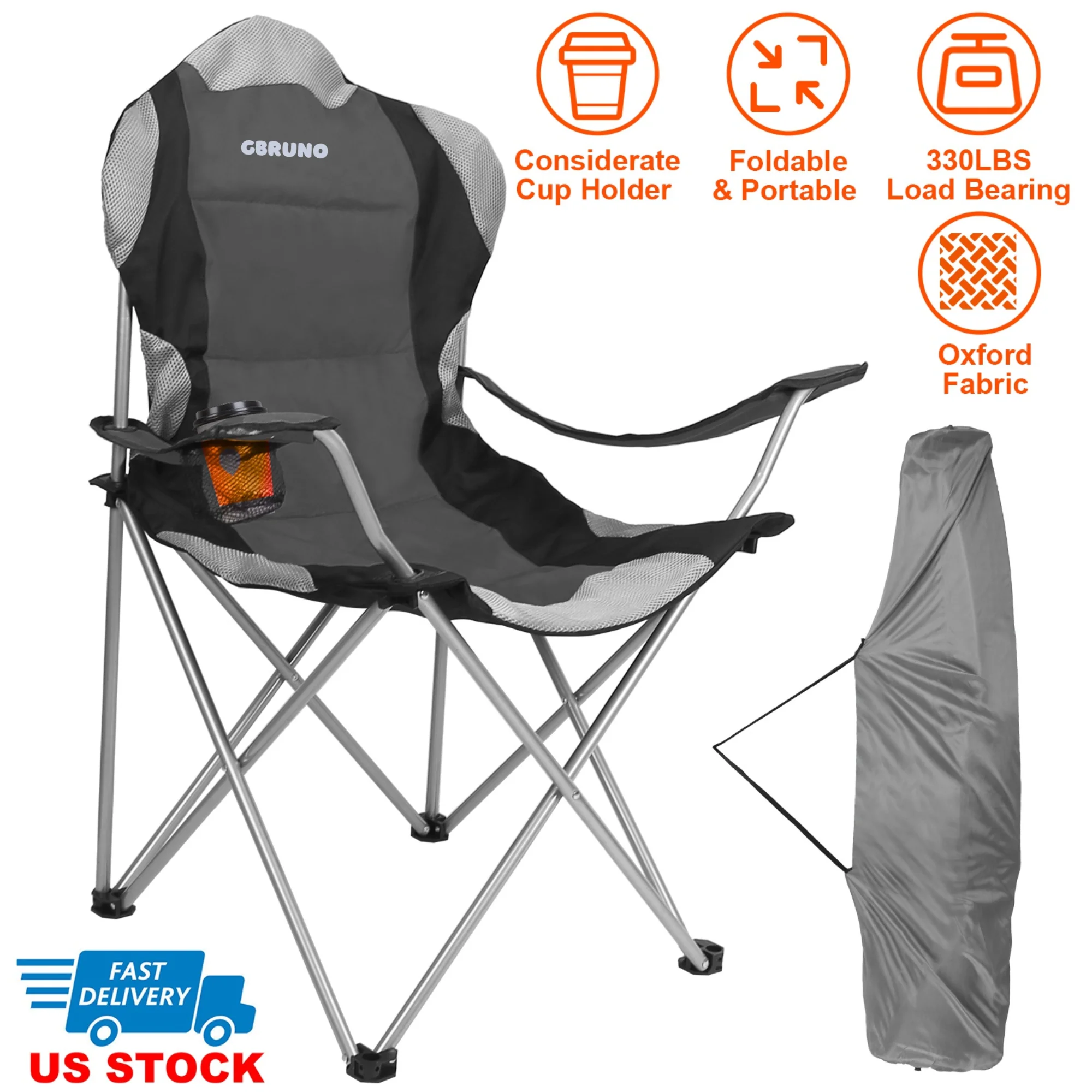 GBruno Foldable Camping Chair - Image 2