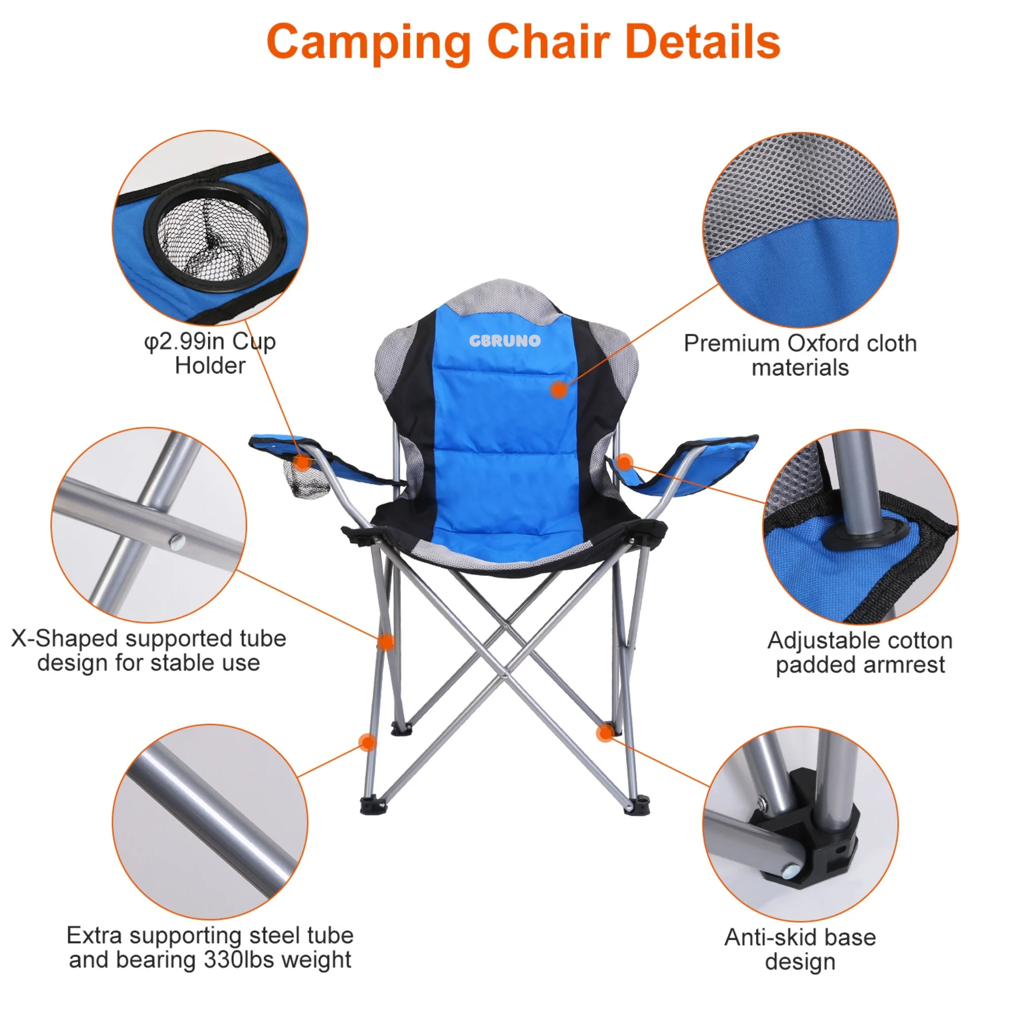 GBruno Foldable Camping Chair - Image 4