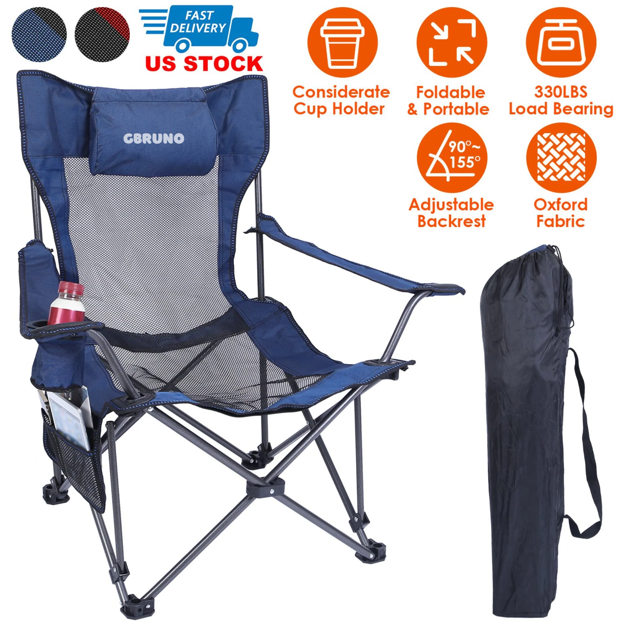 GBruno Foldable Camping Chair - Image 2