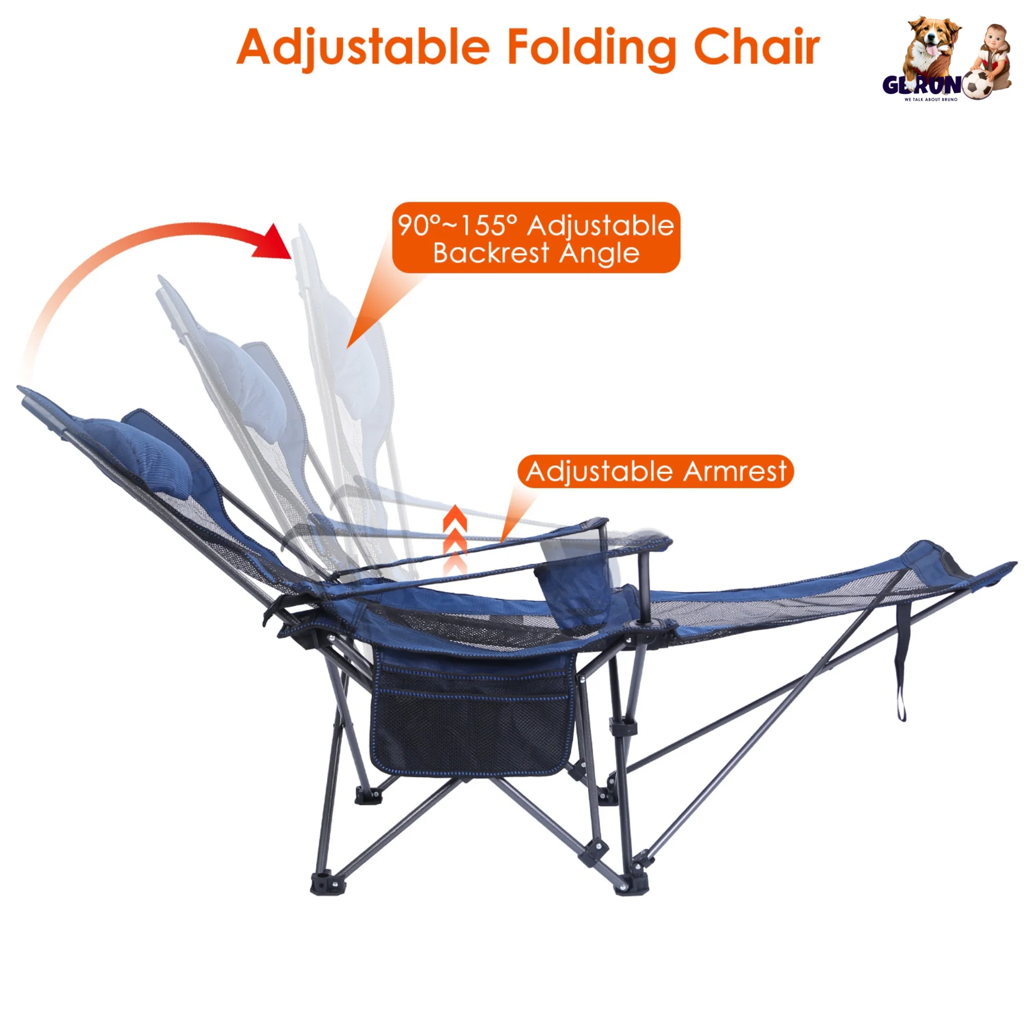GBruno Foldable Camping Chair - Image 4