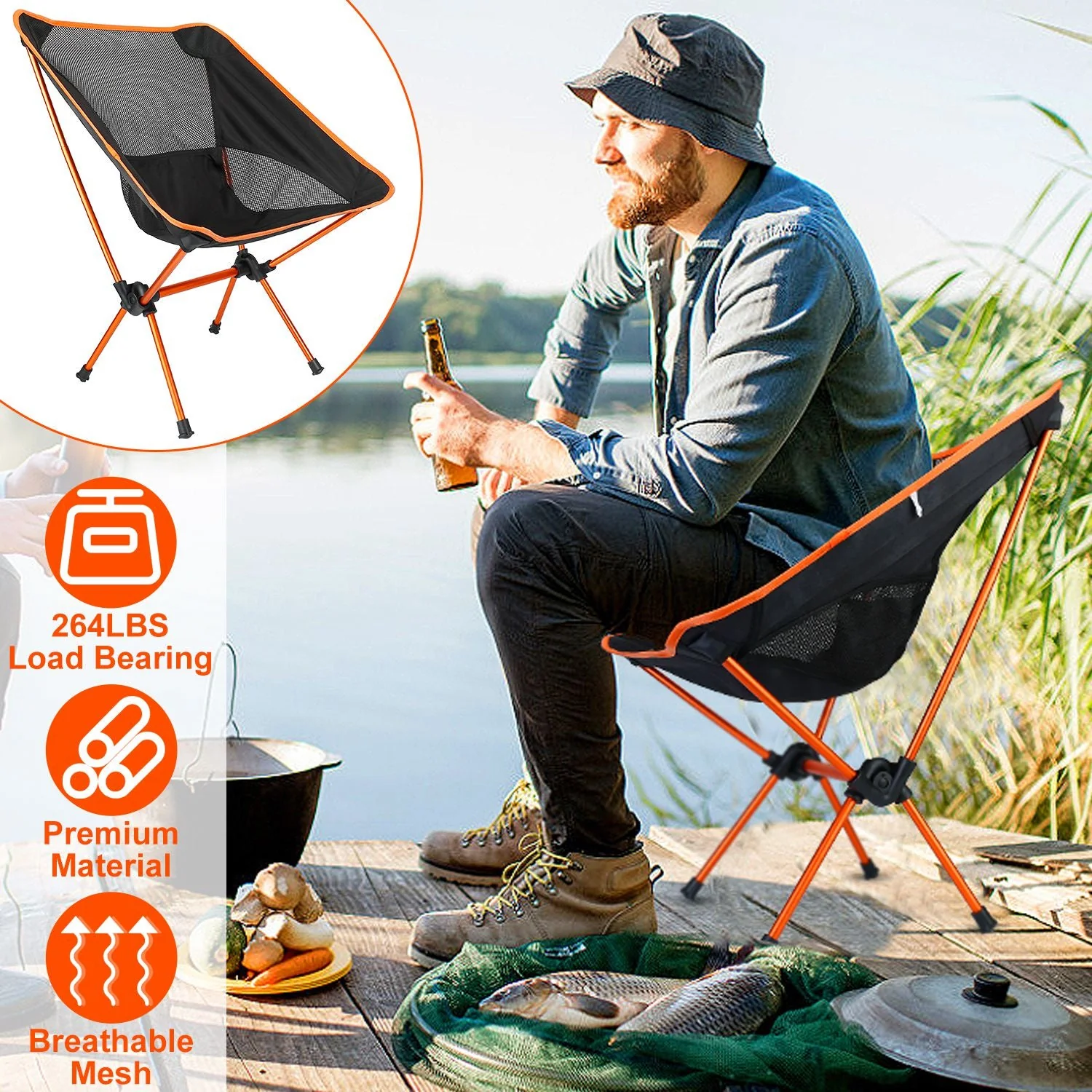 GBruno Foldable Camping Chair - Image 6