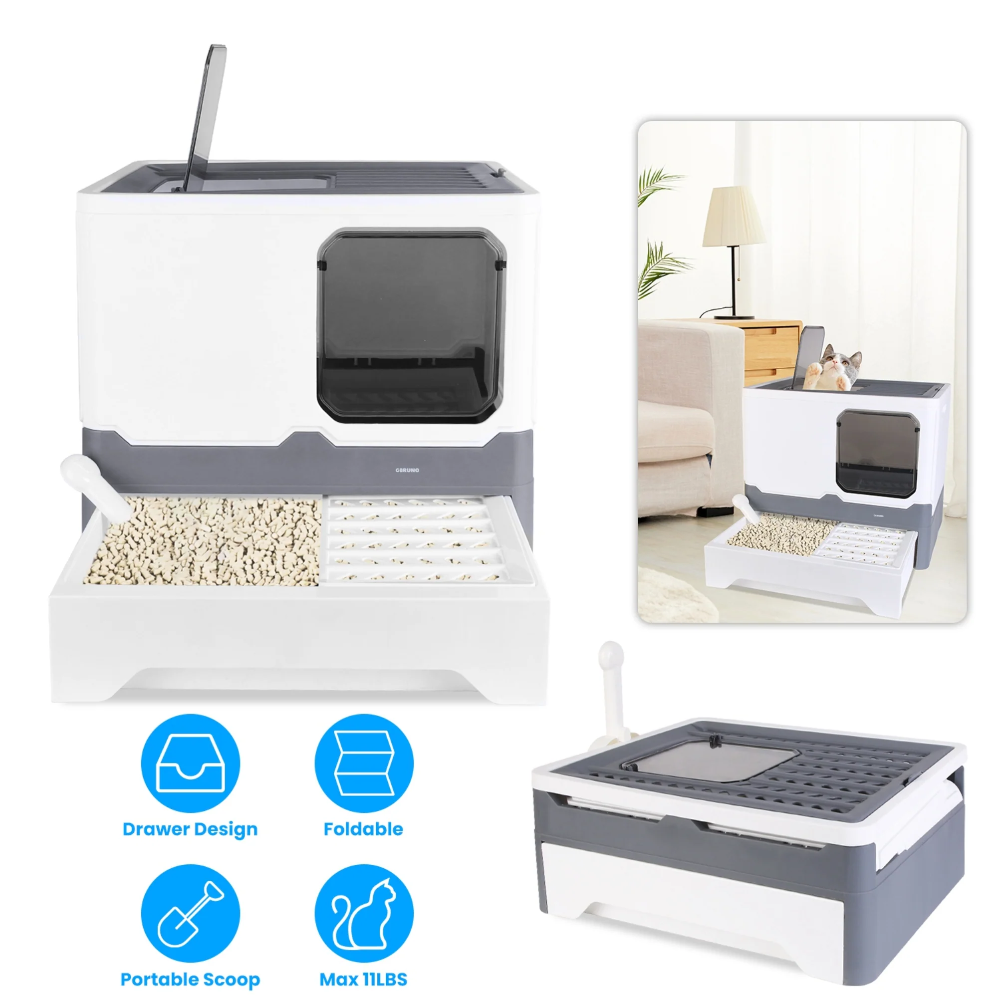 GBruno Foldable Cat Litter Box - Image 2