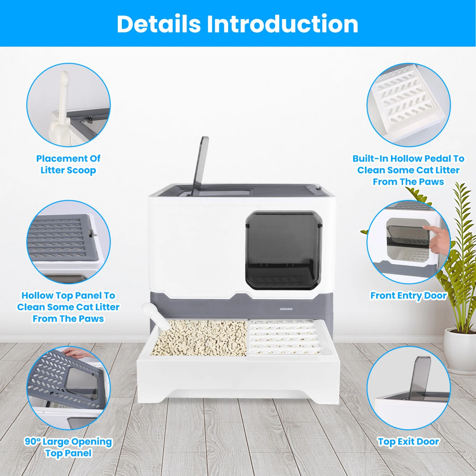 GBruno Foldable Cat Litter Box - Image 4